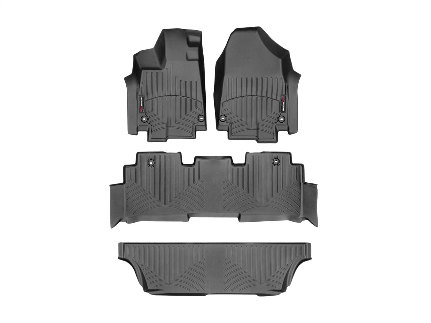 Weathertech - 441218-1-2-3 - Front Rear and Third Row - Floor Mat Set