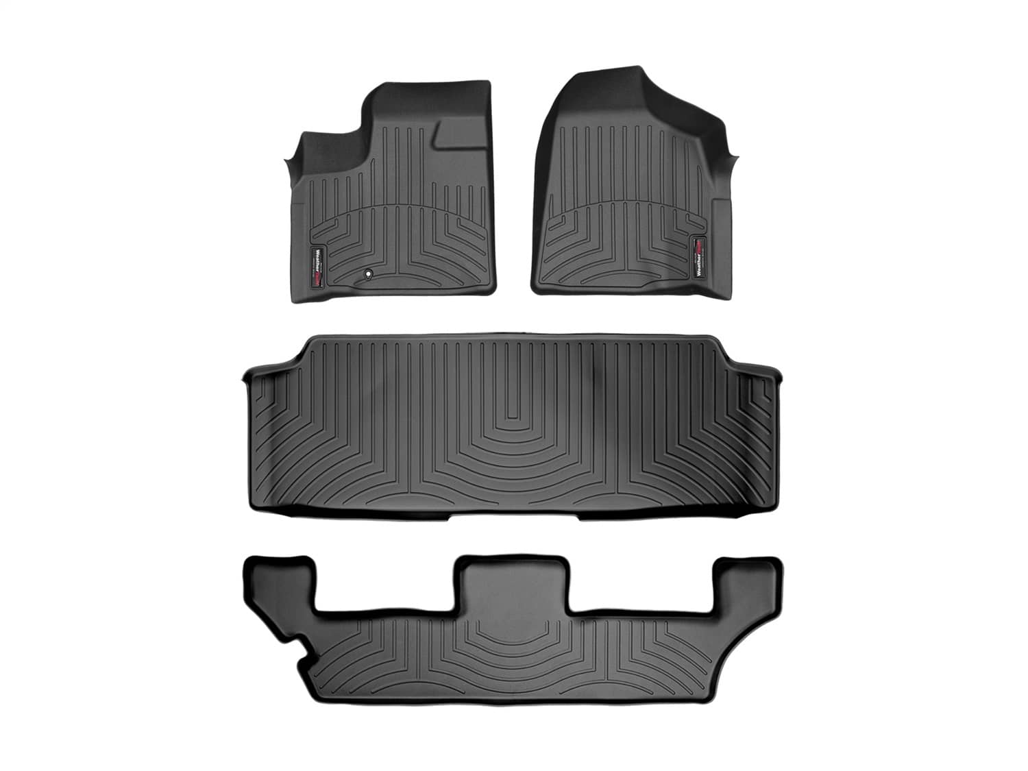 Weathertech - 441411-440272-3 - Front Rear and Third Row - Floor Mat Set