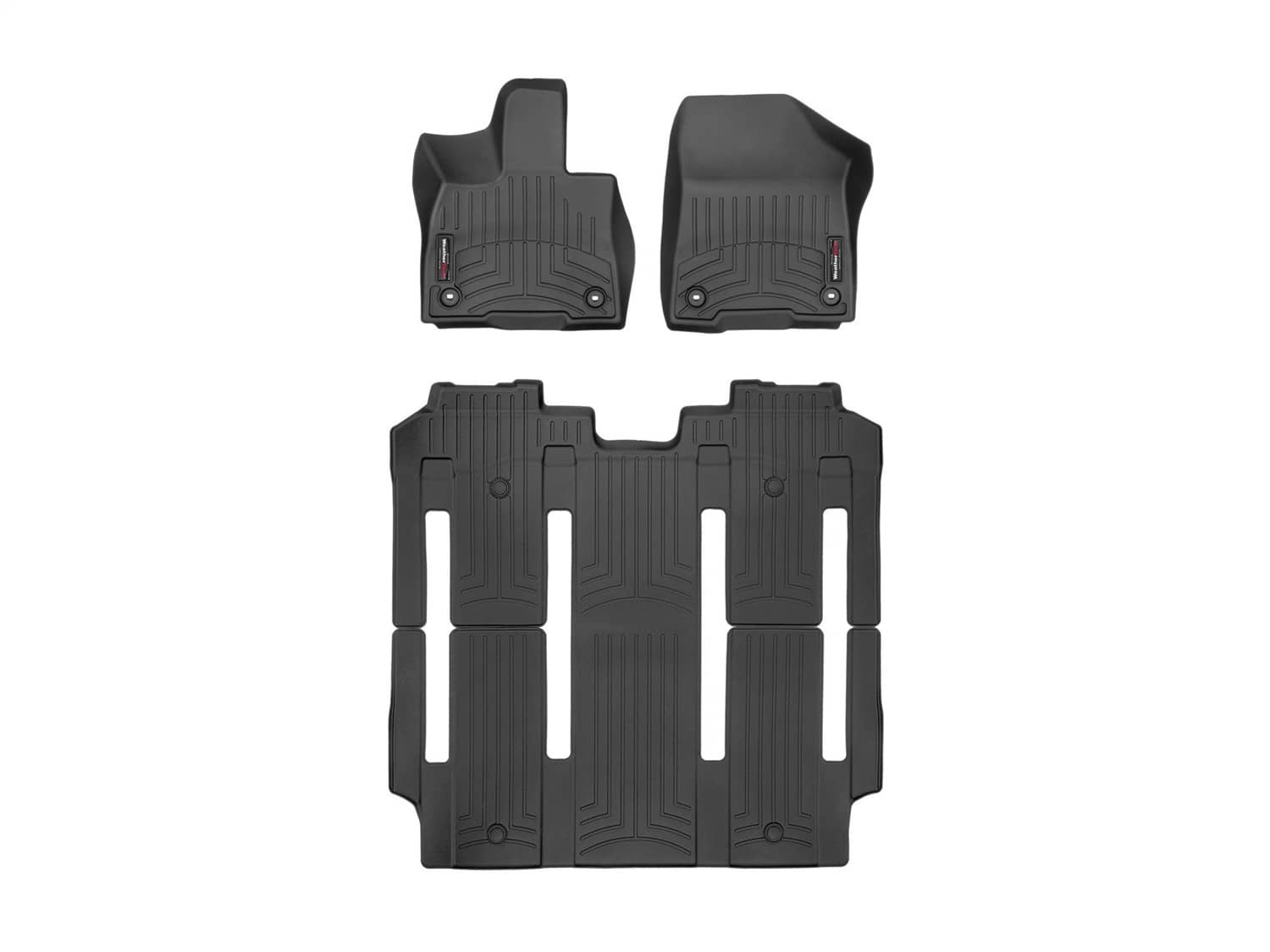 Weathertech - 441641-1-2 - Front Rear and Third Row - Floor Mat Set