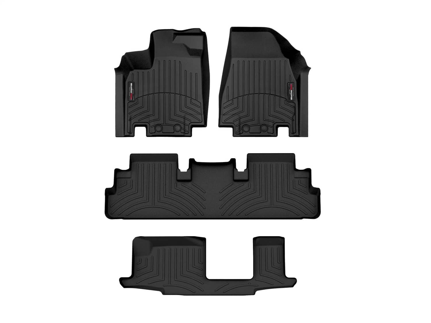 Weathertech - 441698-1-2-4 - Front Rear and Third Row - Floor Mat Set
