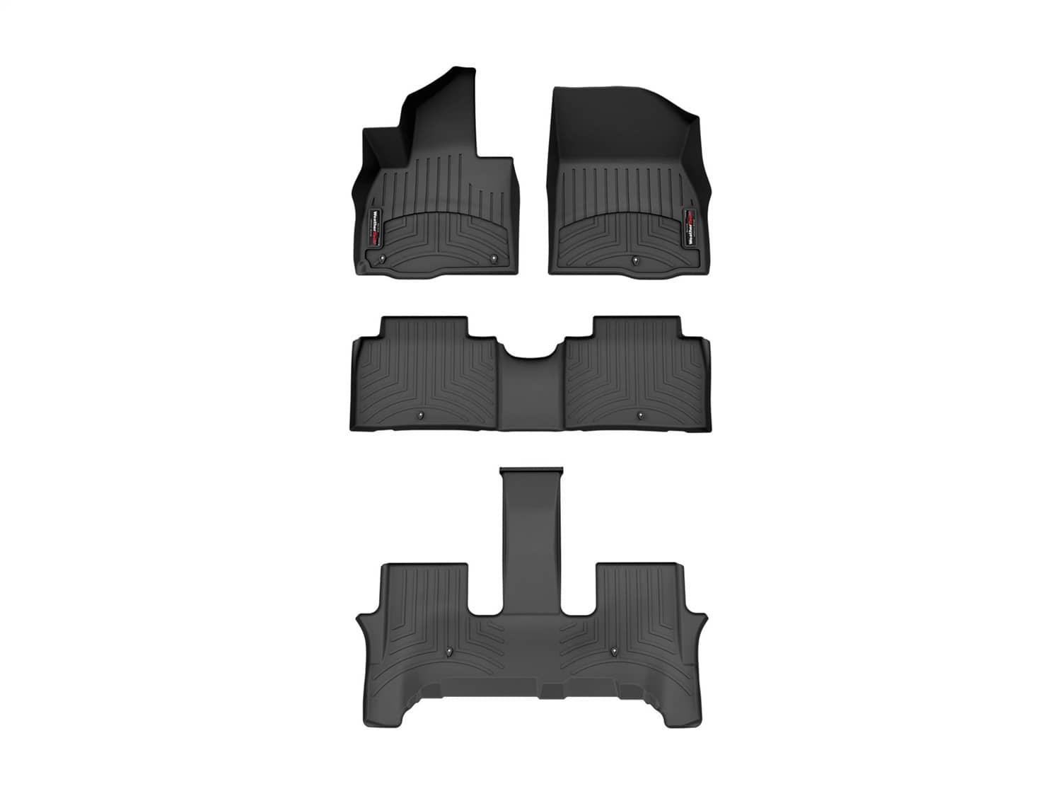 Weathertech - 441947-1-2-3 - Front Rear and Third Row - Floor Mat Set