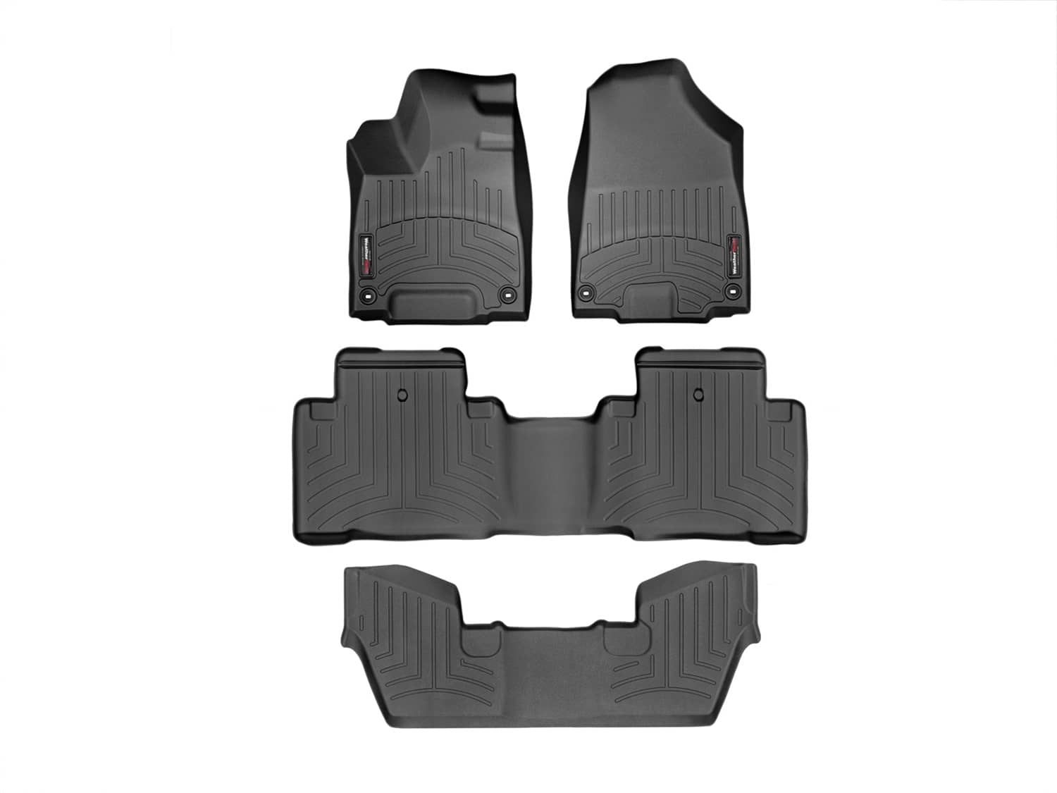 Weathertech - 44576-1-2-4 - Front Rear and Third Row - Floor Mat Set