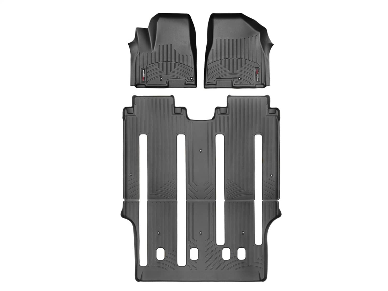 Weathertech - 44709-1-3 - Front Rear and Third Row - Floor Mat Set