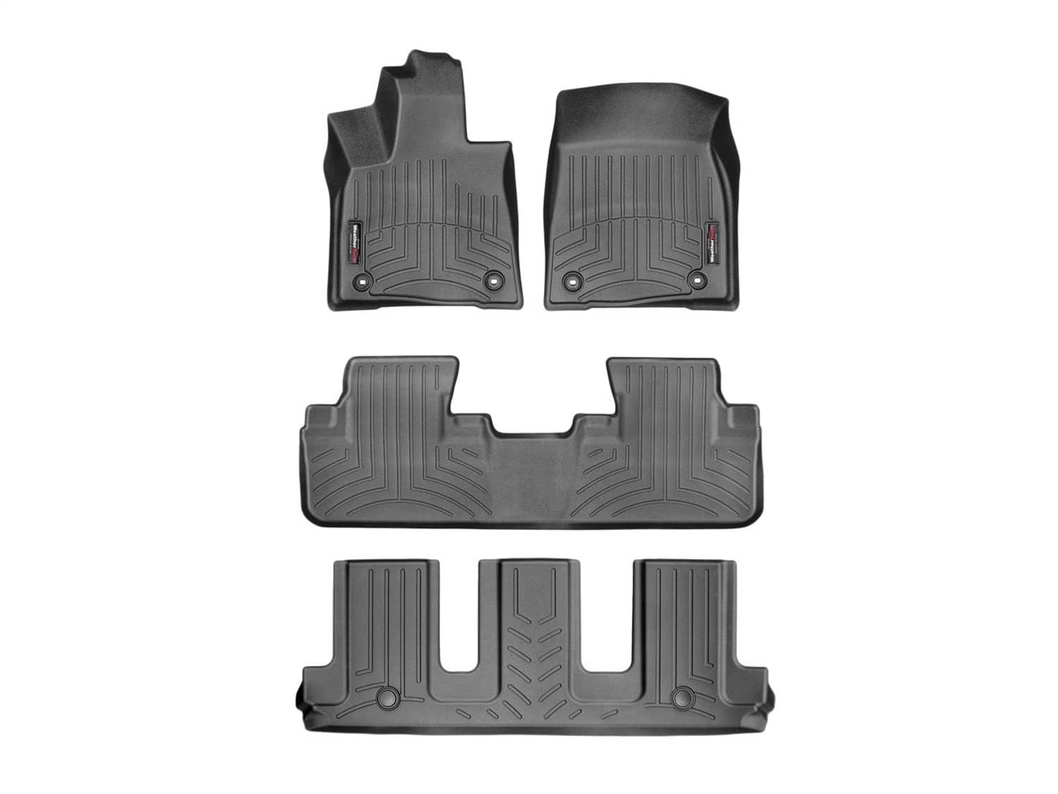 Weathertech - 44886-1-2-3 - Front Rear and Third Row - Floor Mat Set