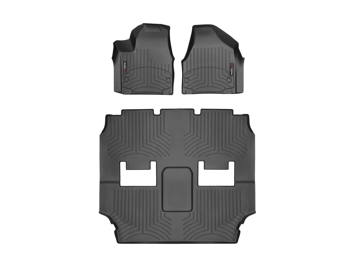 Weathertech - 44945-1-2 - Front Rear and Third Row - Floor Mat Set