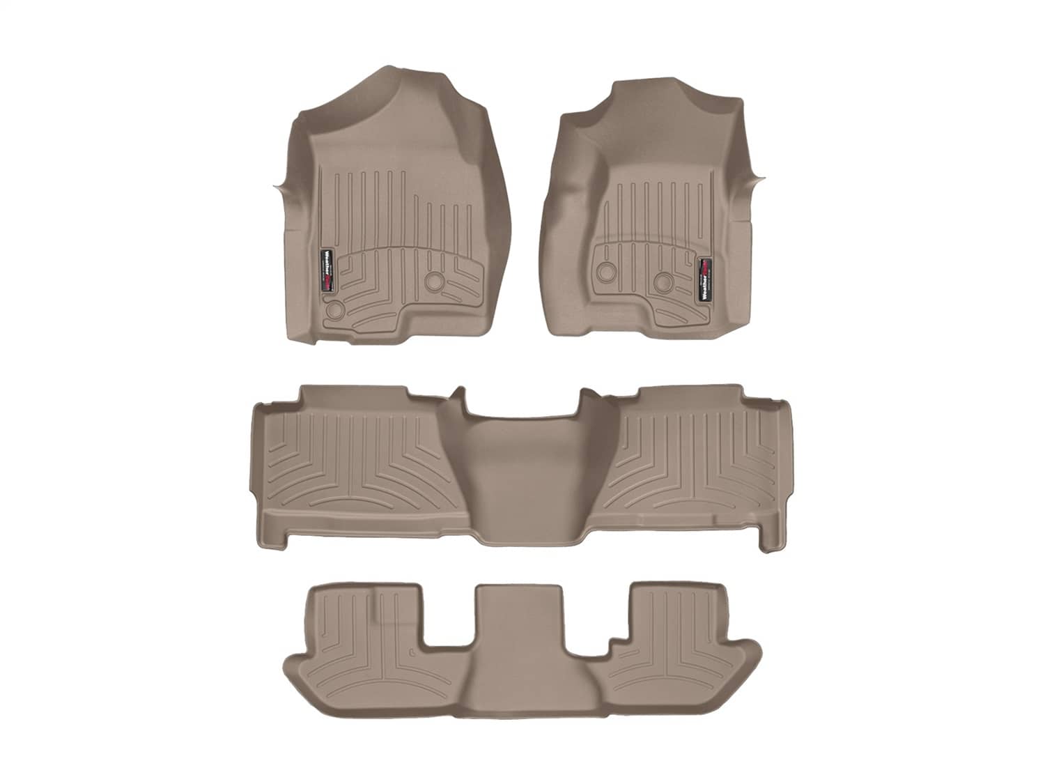 Weathertech - 450031-45061-2-4 - Front Rear and Third Row - Floor Mat Set