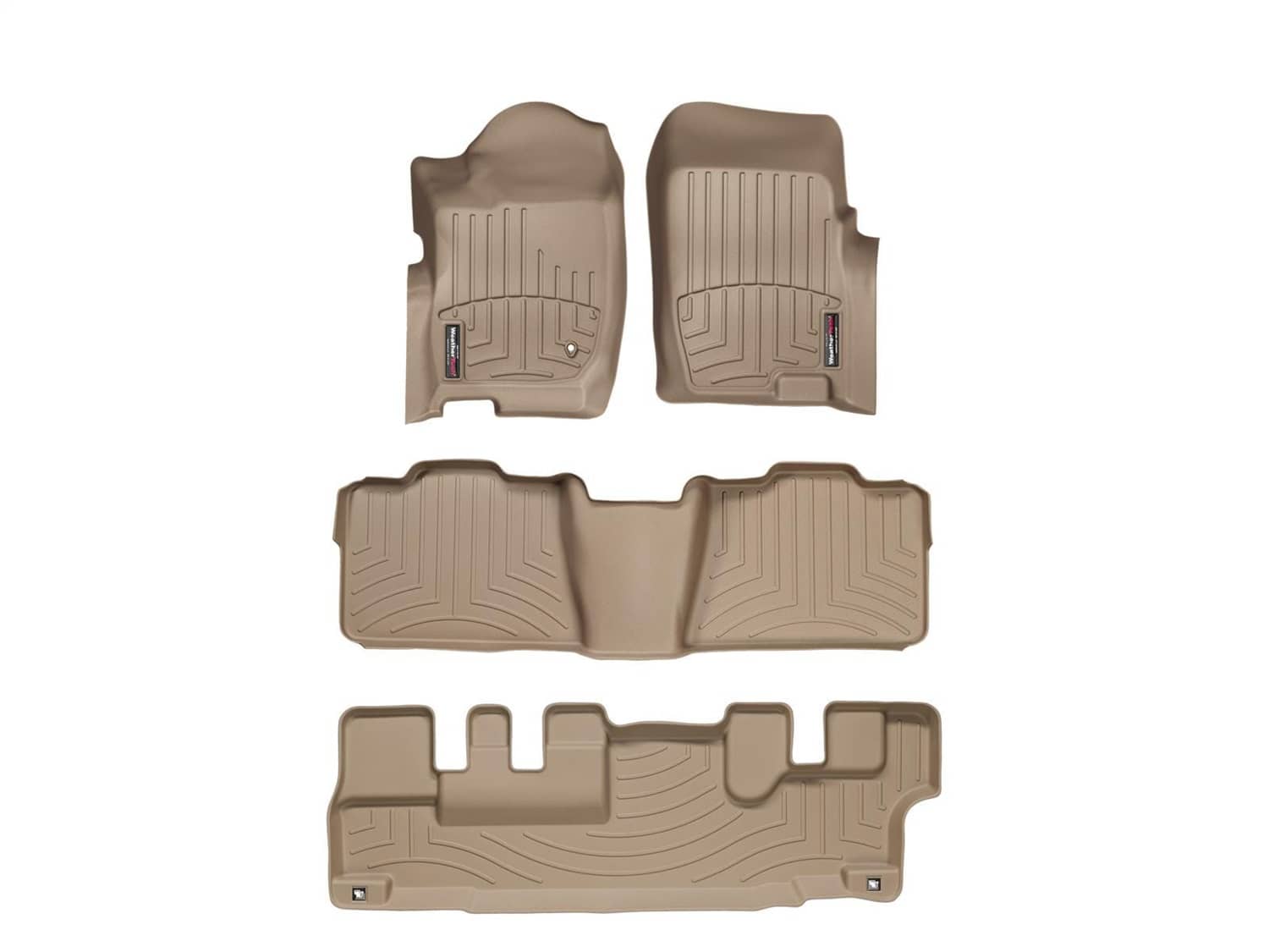 Weathertech - 45043-1-2-3 - Front Rear and Third Row - Floor Mat Set