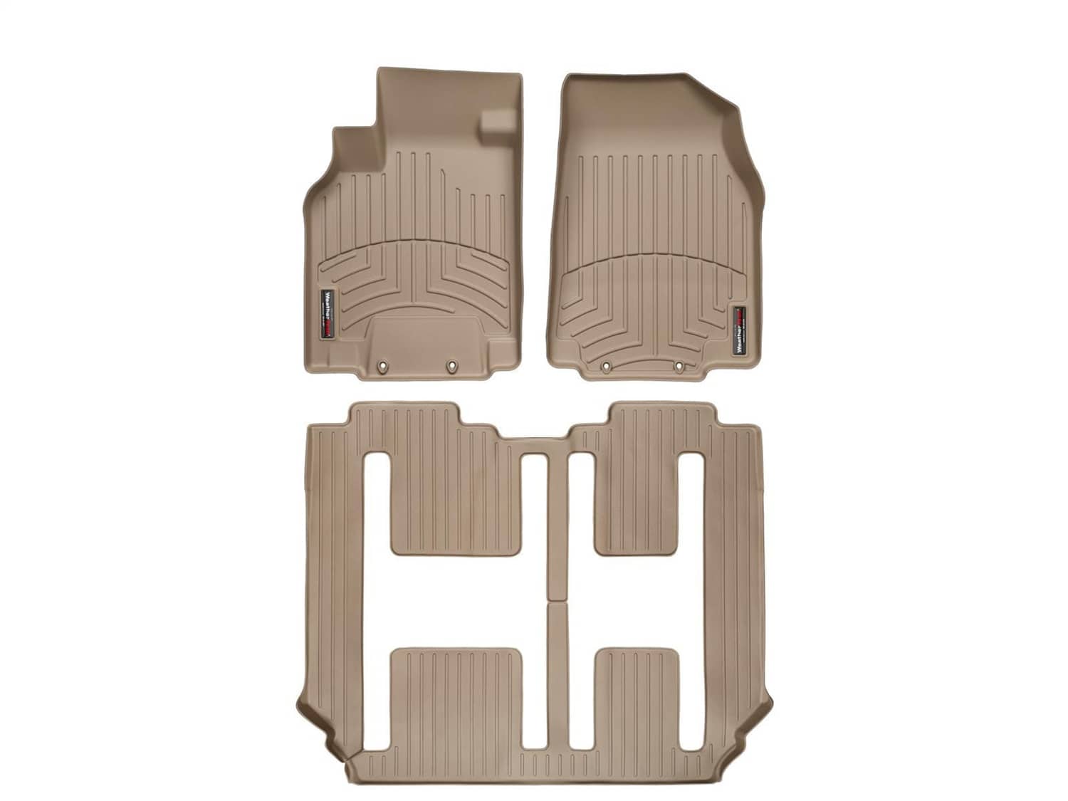 Weathertech - 45153-1-2 - Front Rear and Third Row - Floor Mat Set
