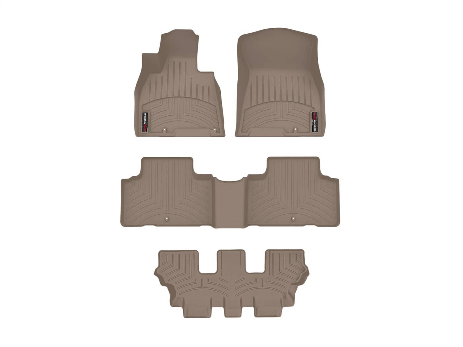 Weathertech - 451621-1-2-3 - Front Rear and Third Row - Floor Mat Set