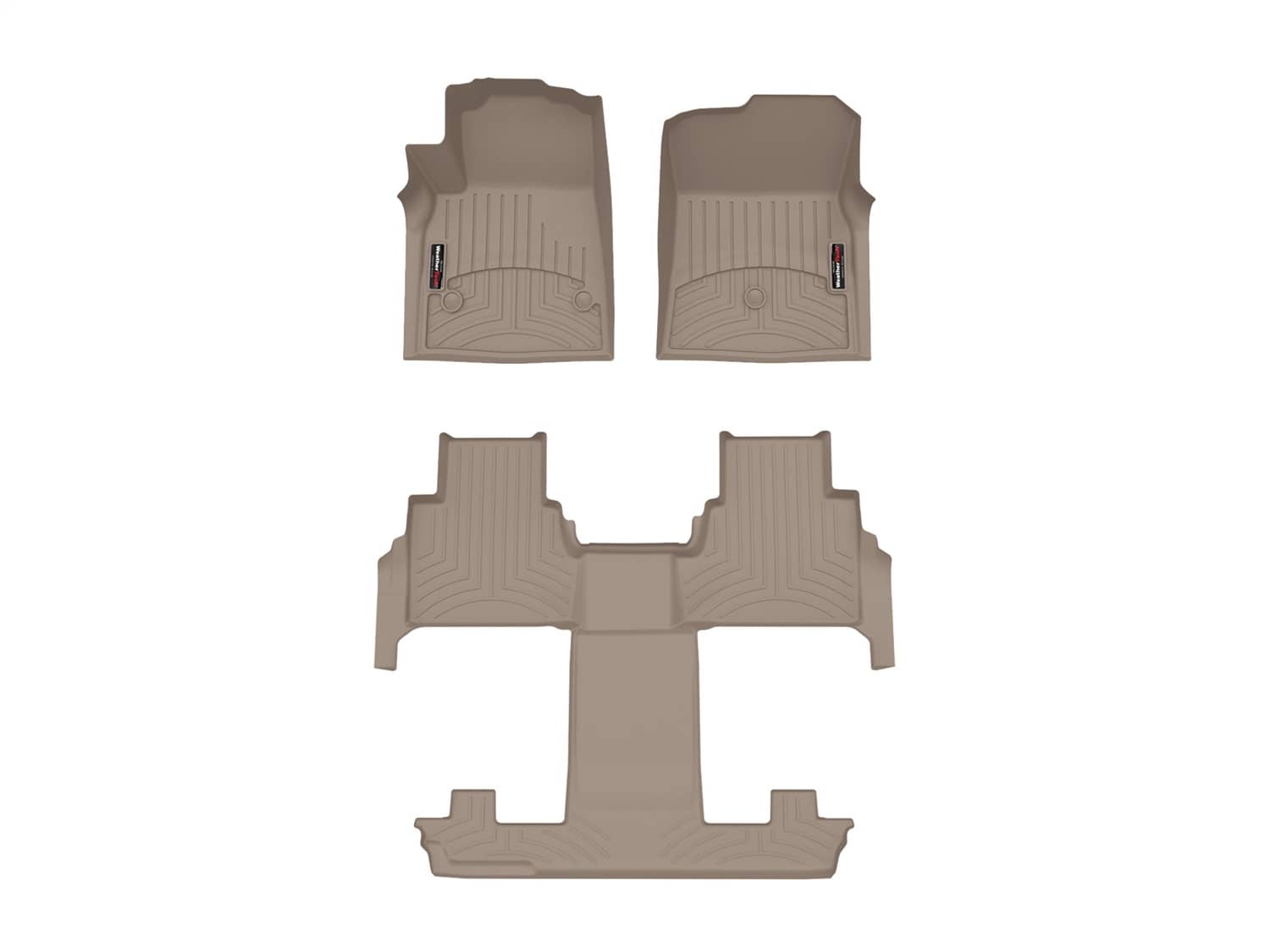Weathertech - 451925-1-2 - Front Rear and Third Row - Floor Mat Set