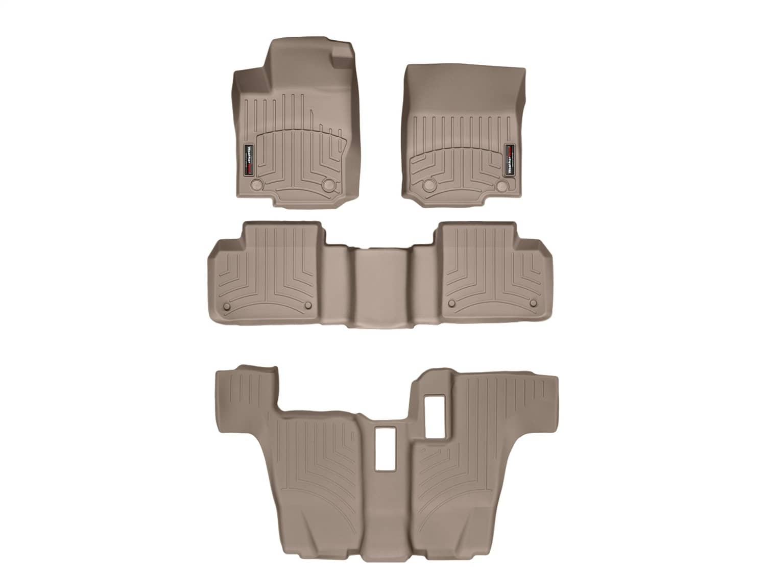 Weathertech - 45401-1-2-3 - Front Rear and Third Row - Floor Mat Set