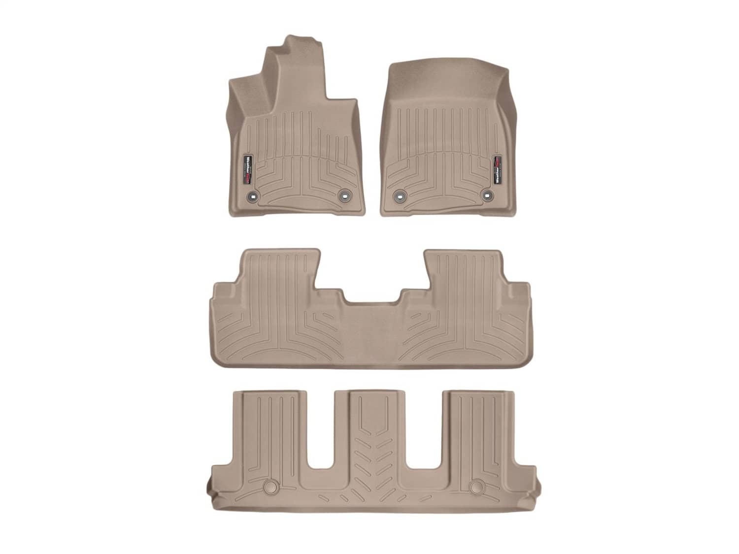 Weathertech - 45886-1-2-3 - Front Rear and Third Row - Floor Mat Set