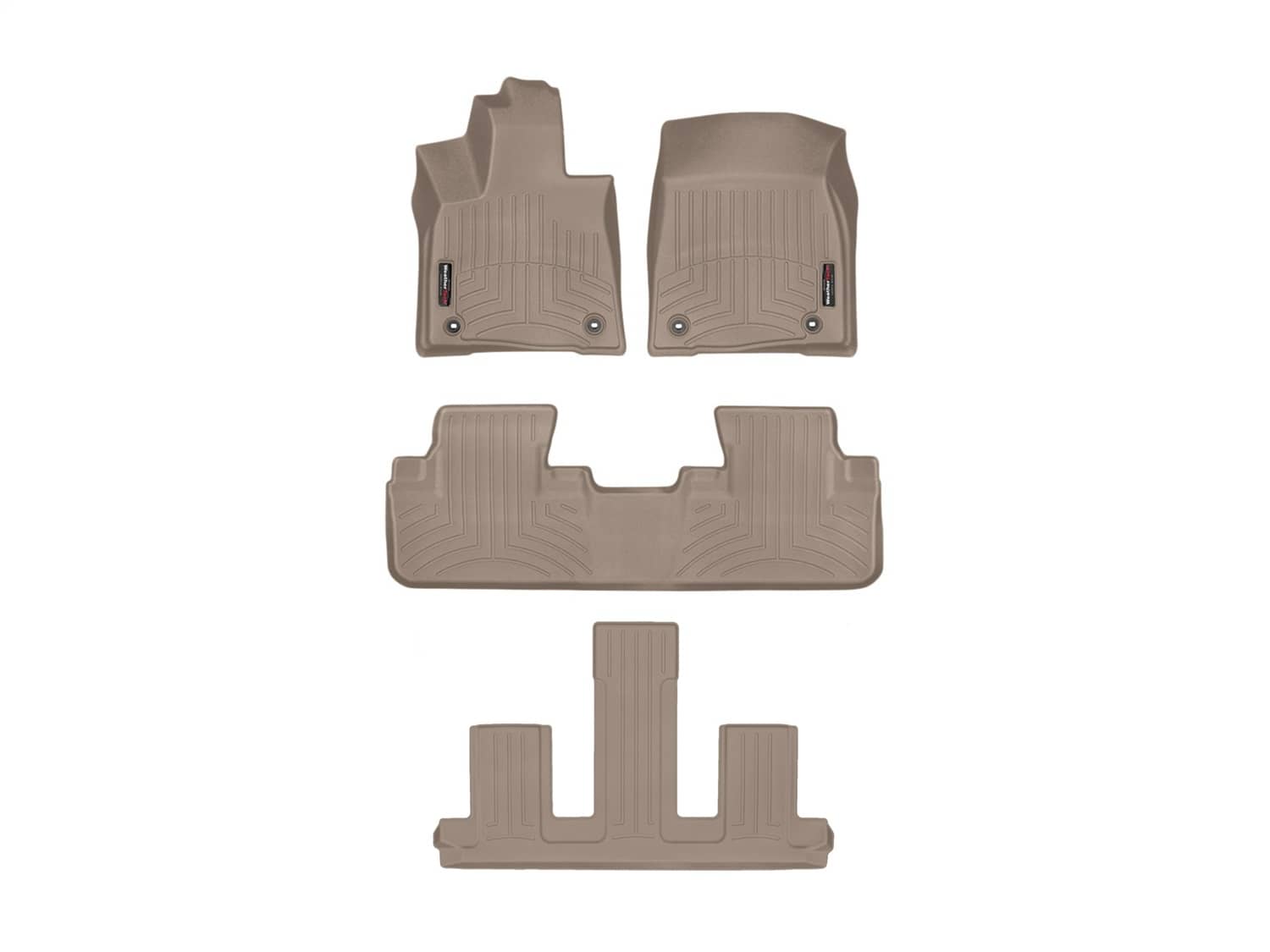 Weathertech - 45886-1-2-4 - Front Rear and Third Row - Floor Mat Set