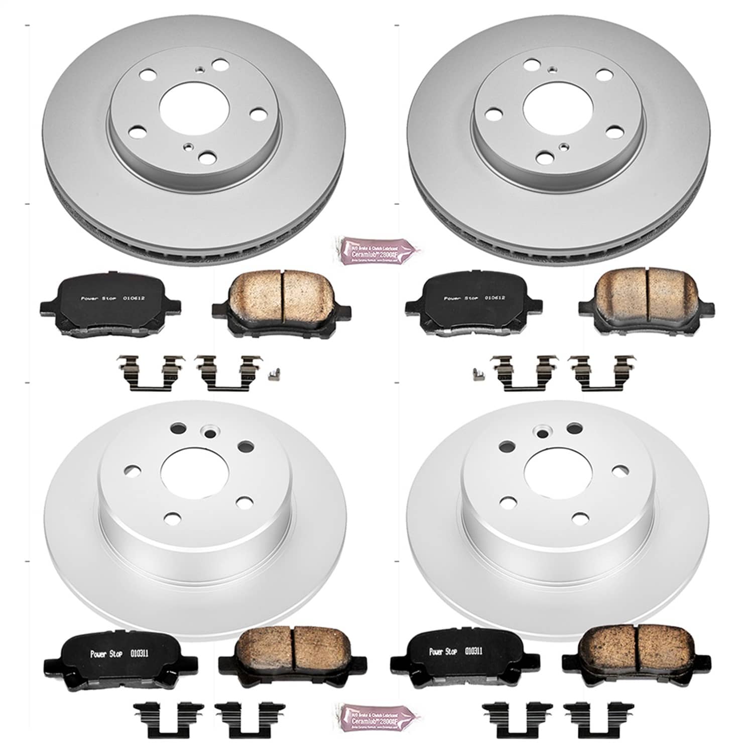 Power Stop - CRK1063 - Front and Rear - Disc Brake Pad and Rotor Kit