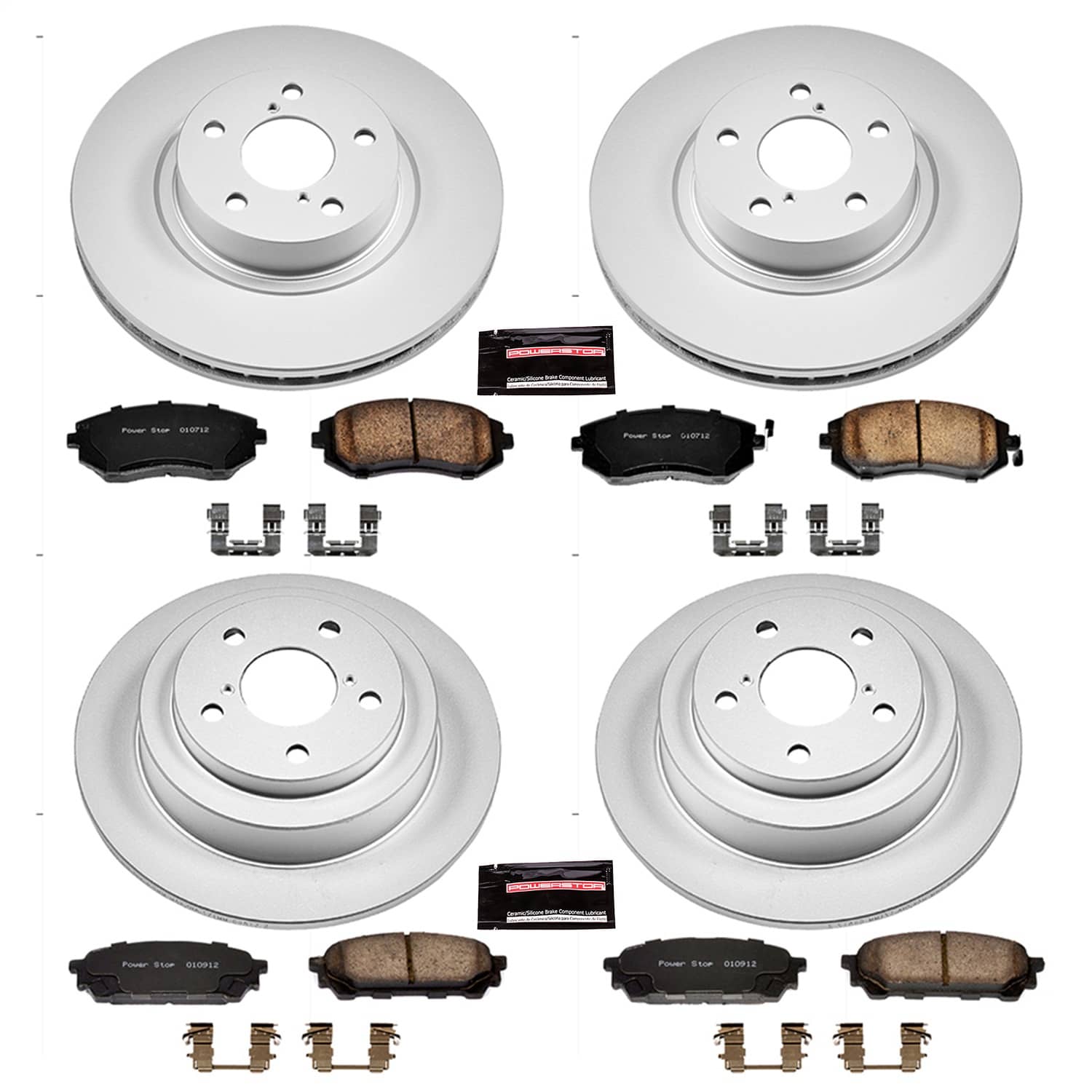 Power Stop - CRK1127 - Front and Rear - Disc Brake Pad and Rotor Kit