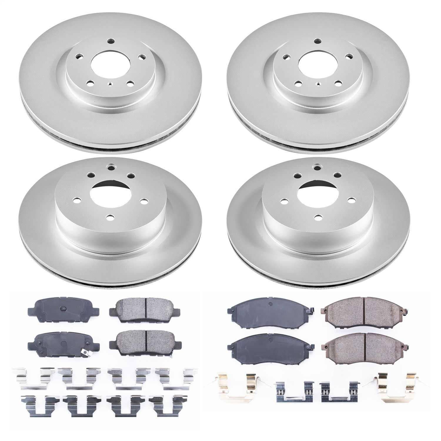Power Stop - CRK114 - Front and Rear - Disc Brake Pad and Rotor Kit