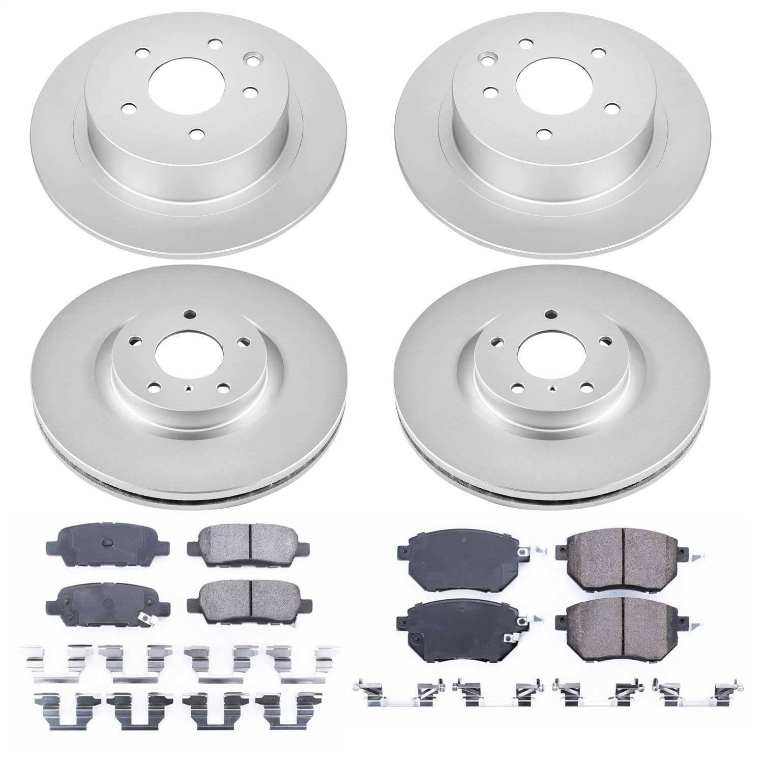 Power Stop - CRK117 - Front and Rear - Disc Brake Pad and Rotor Kit