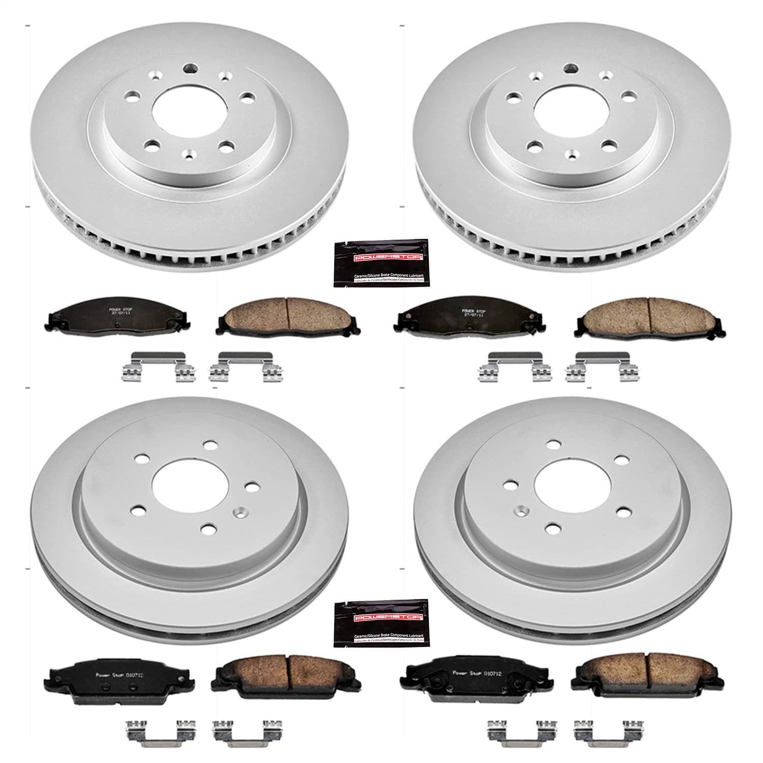 Power Stop - CRK1420 - Front and Rear - Disc Brake Pad and Rotor Kit