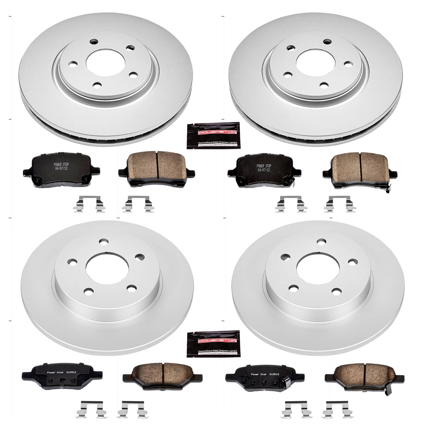 Power Stop - CRK1612 - Front and Rear - Disc Brake Pad and Rotor Kit