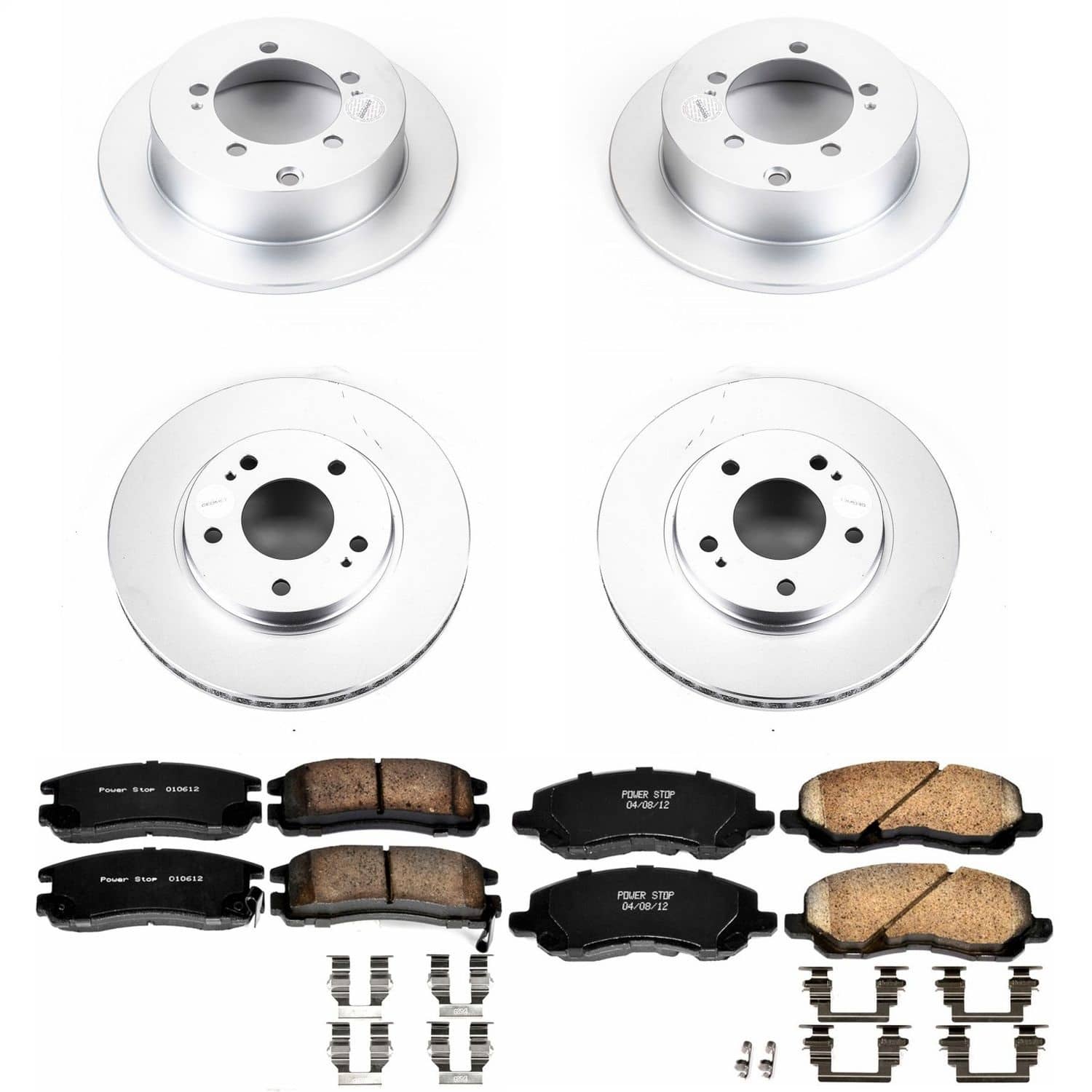 Power Stop - CRK1683 - Front and Rear - Disc Brake Pad and Rotor Kit