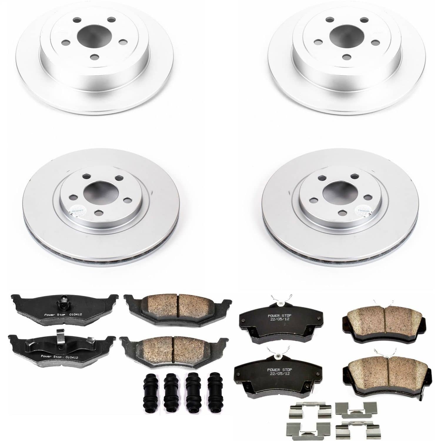 Power Stop - CRK1705 - Front and Rear - Disc Brake Pad and Rotor Kit