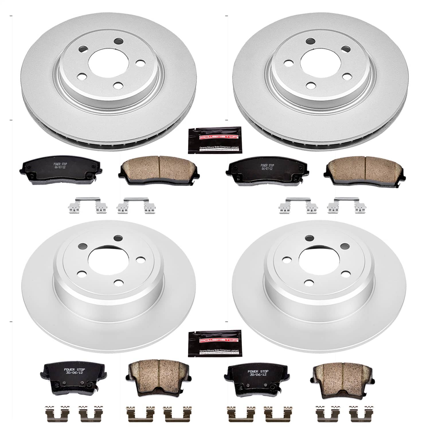Power Stop - CRK1715 - Front and Rear - Disc Brake Pad and Rotor Kit