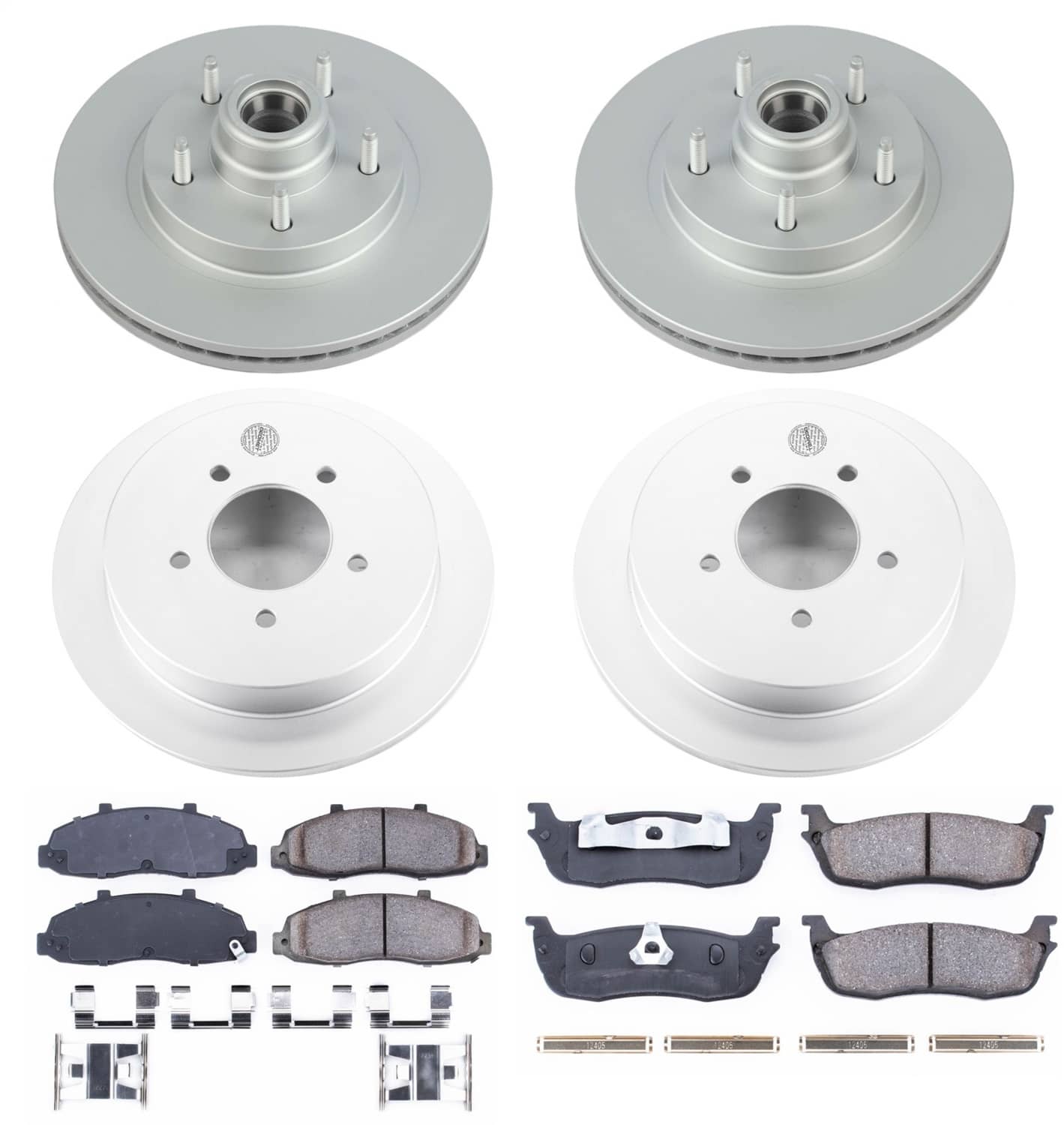 Power Stop - CRK1864 - Front and Rear - Disc Brake Pad and Rotor Kit
