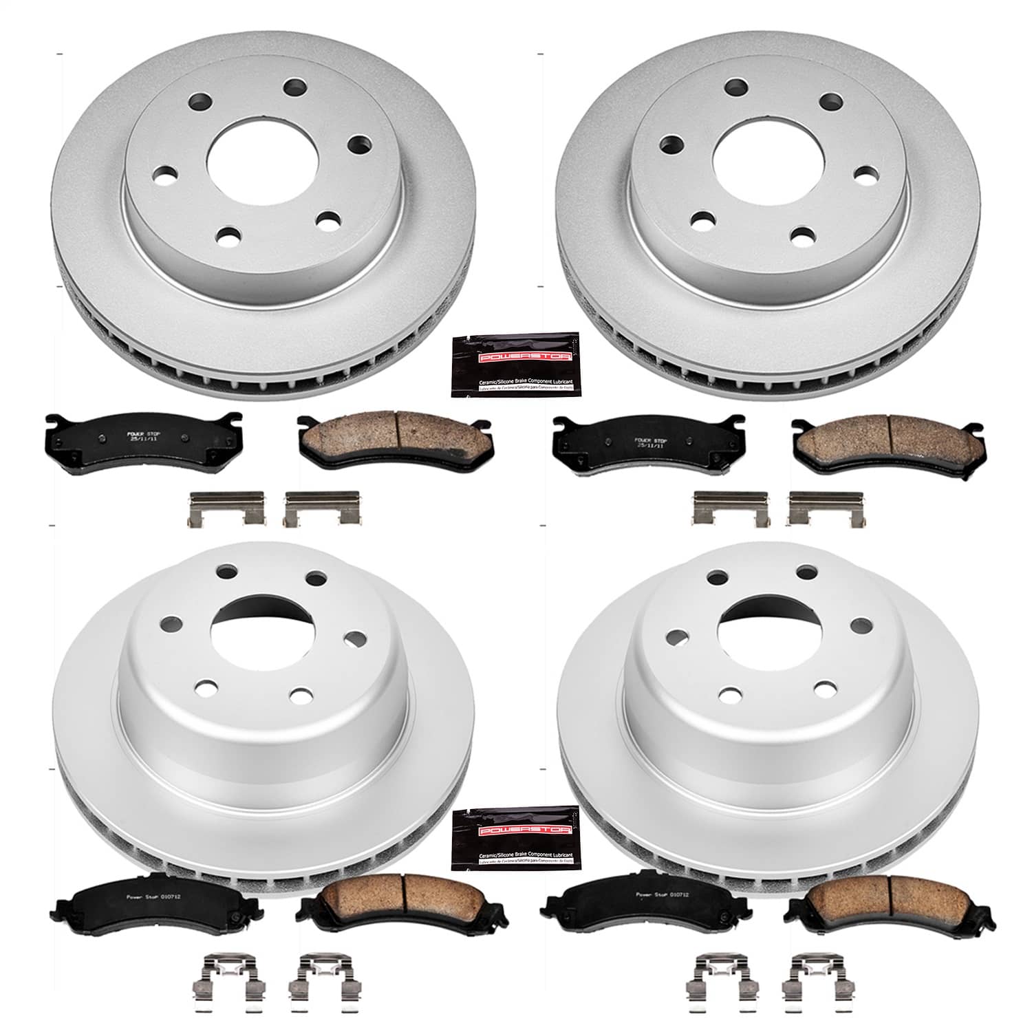Power Stop - CRK2015 - Front and Rear - Disc Brake Pad and Rotor Kit
