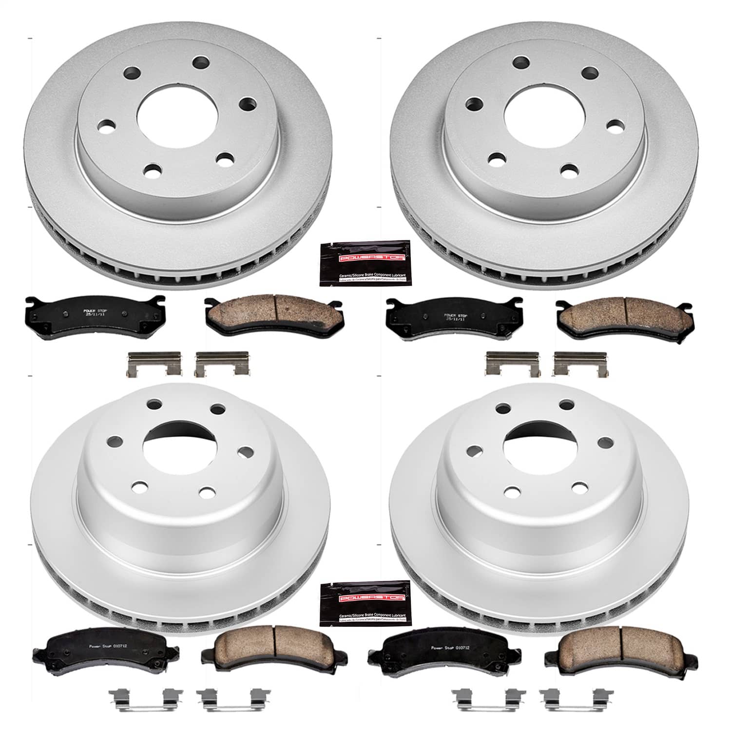 Power Stop - CRK2016 - Front and Rear - Disc Brake Pad and Rotor Kit