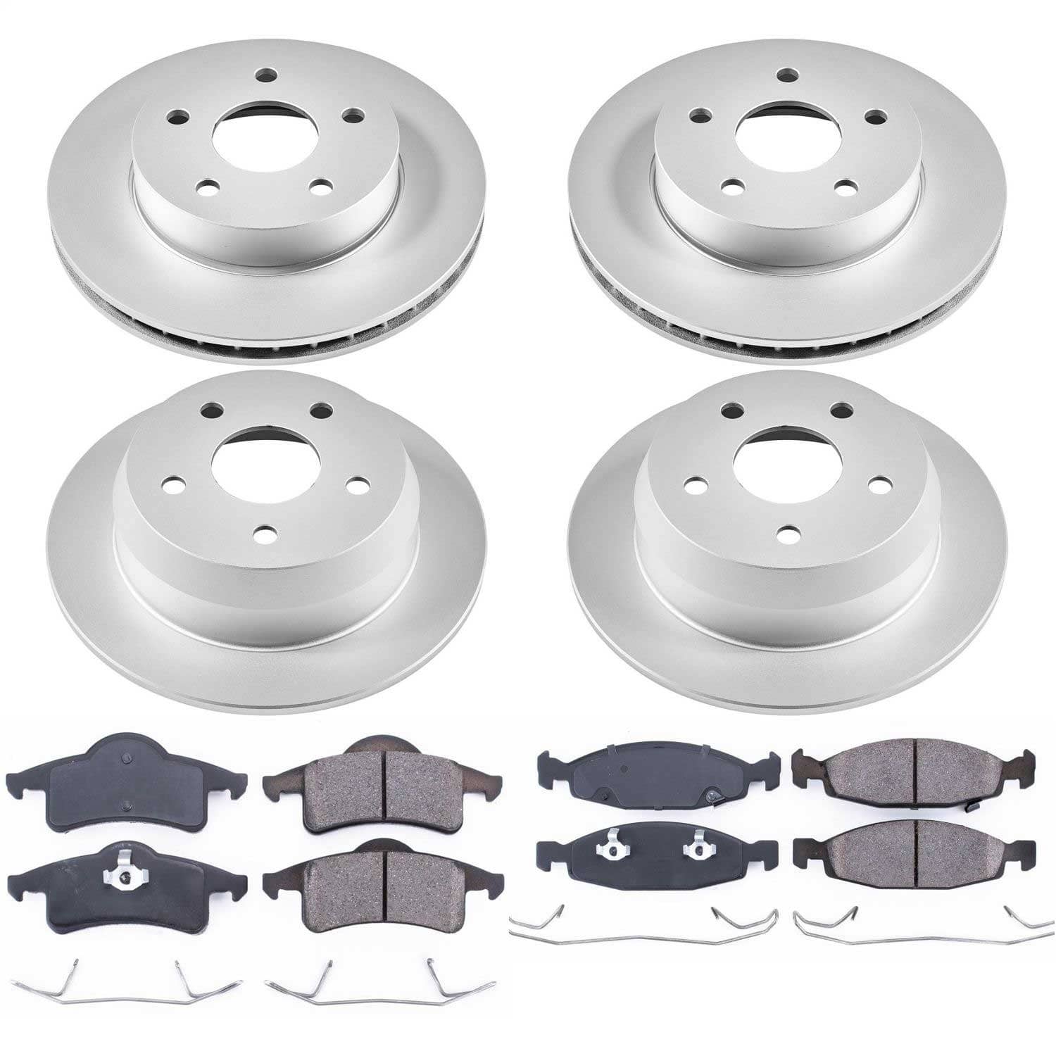 Power Stop - CRK2148 - Front and Rear - Disc Brake Pad and Rotor Kit