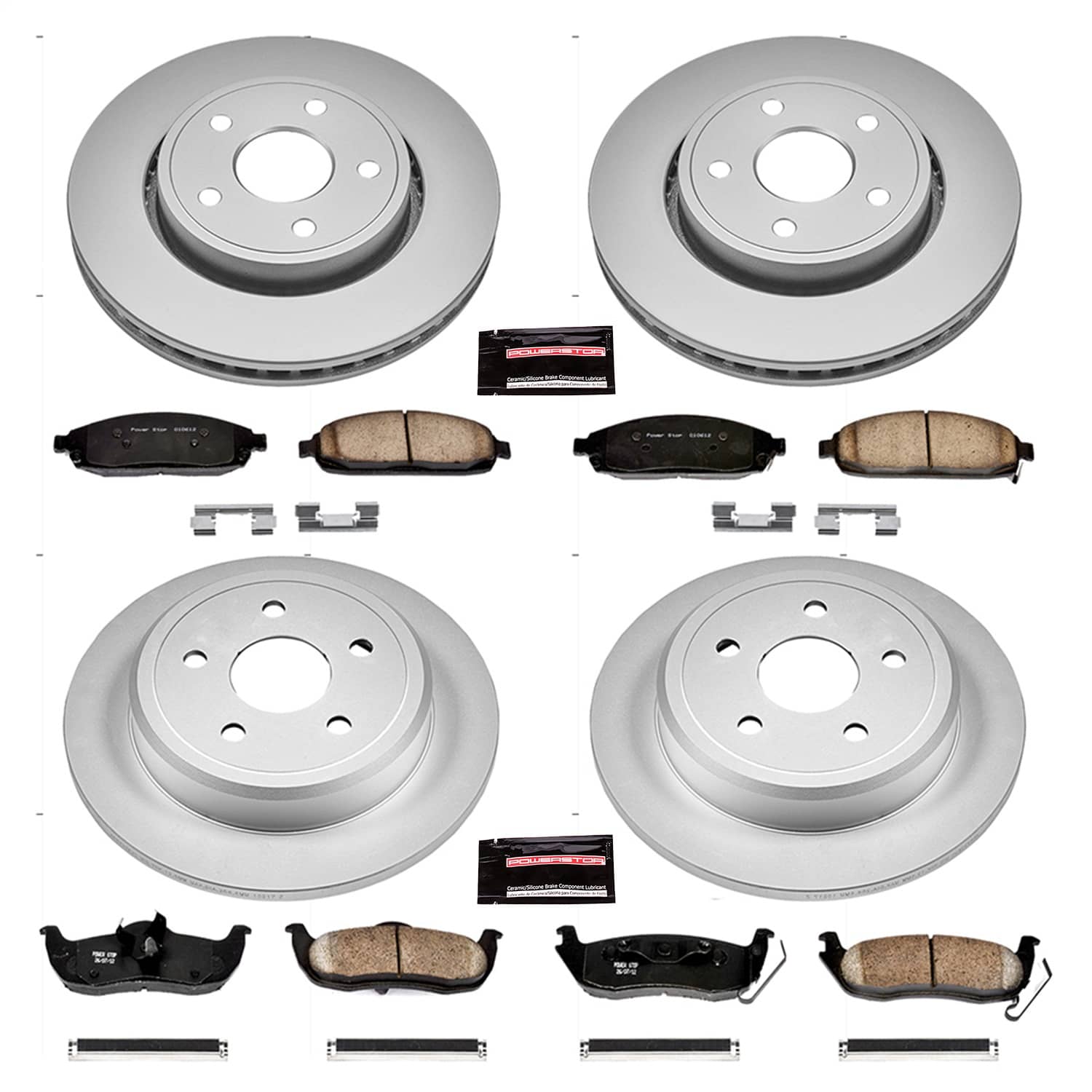 Power Stop - CRK2220 - Front and Rear - Disc Brake Pad and Rotor Kit
