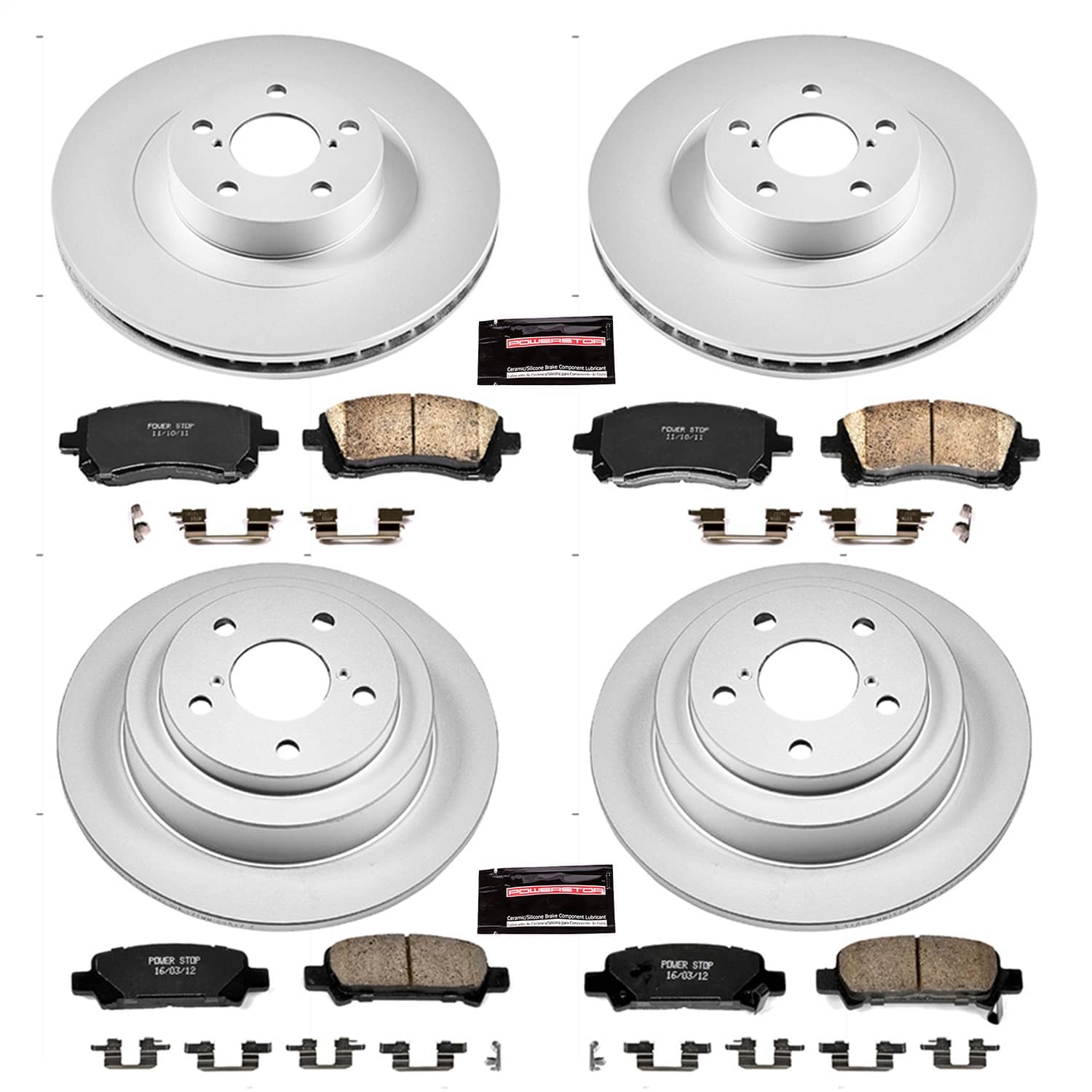 Power Stop - CRK2371 - Front and Rear - Disc Brake Pad and Rotor Kit