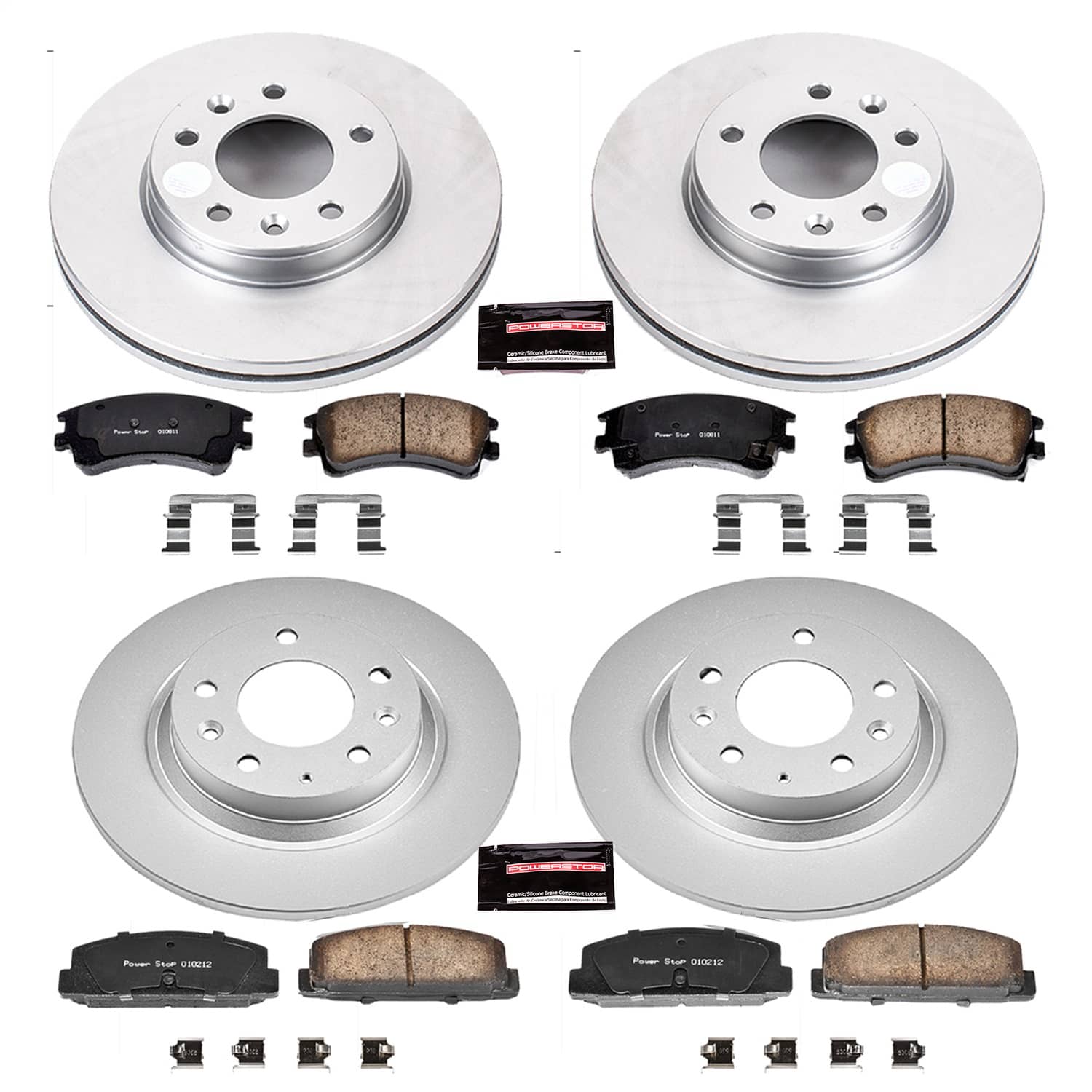 Power Stop - CRK2449 - Front and Rear - Disc Brake Pad and Rotor Kit
