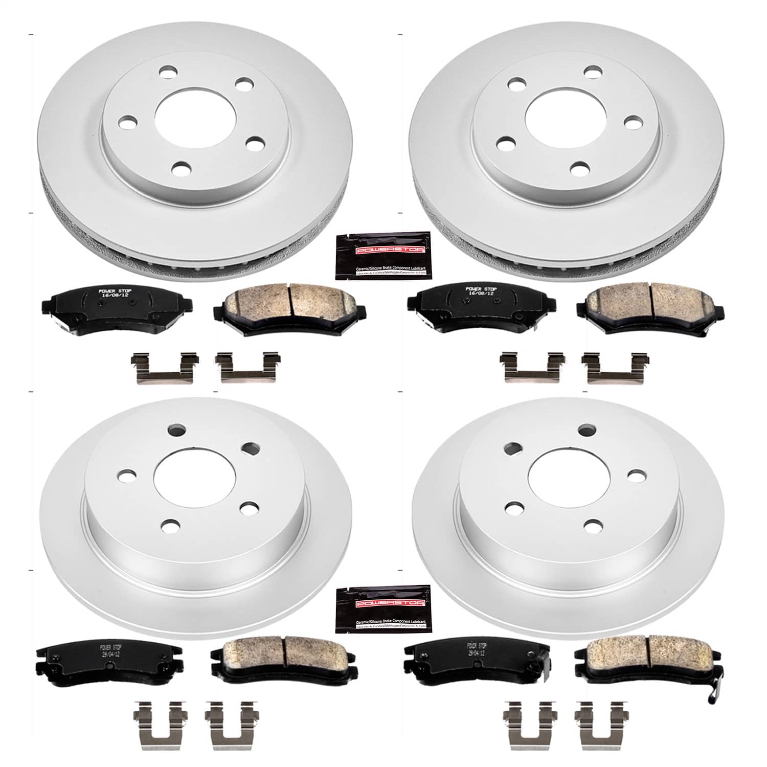 Power Stop - CRK2554 - Front and Rear - Disc Brake Pad and Rotor Kit