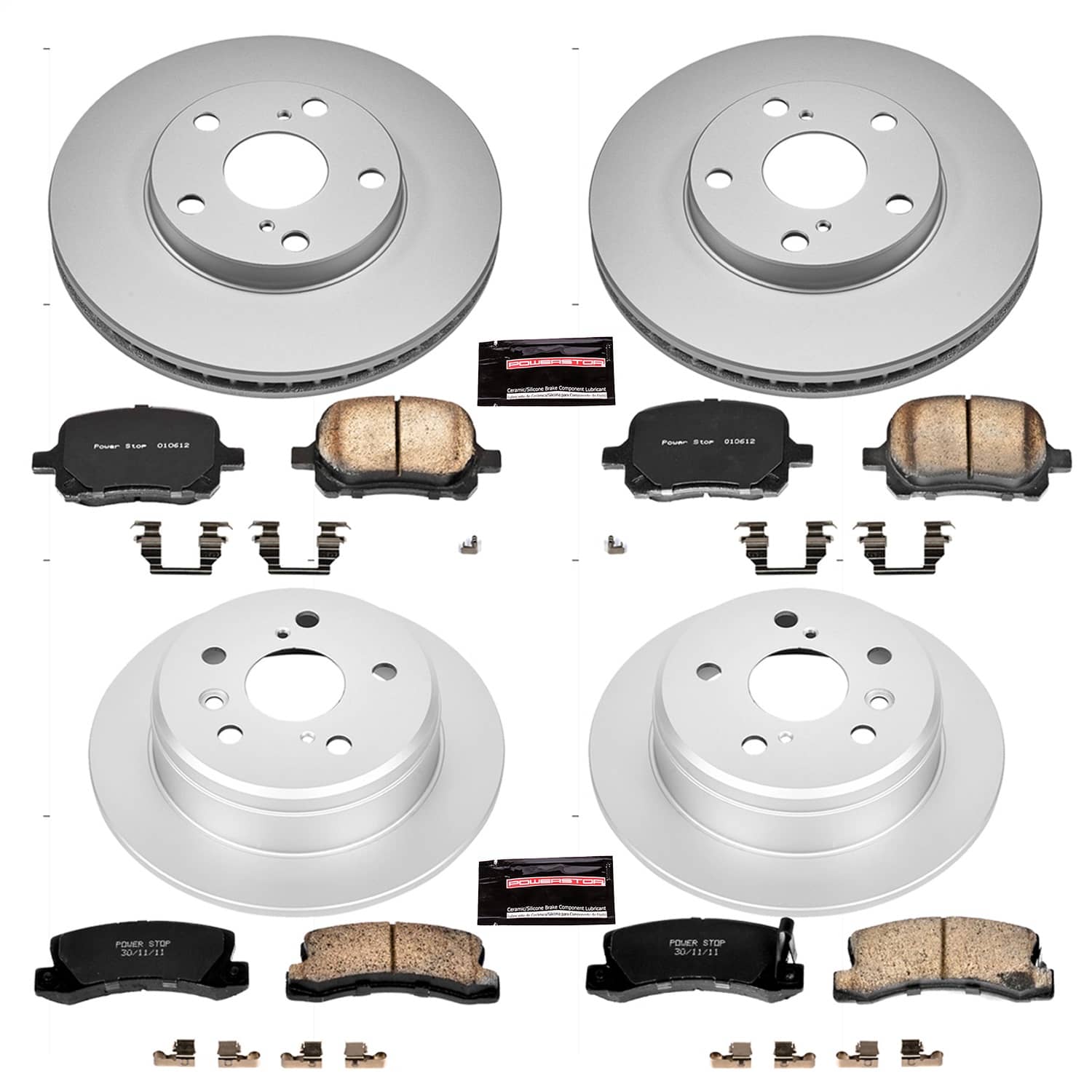 Power Stop - CRK2713 - Front and Rear - Disc Brake Pad and Rotor Kit
