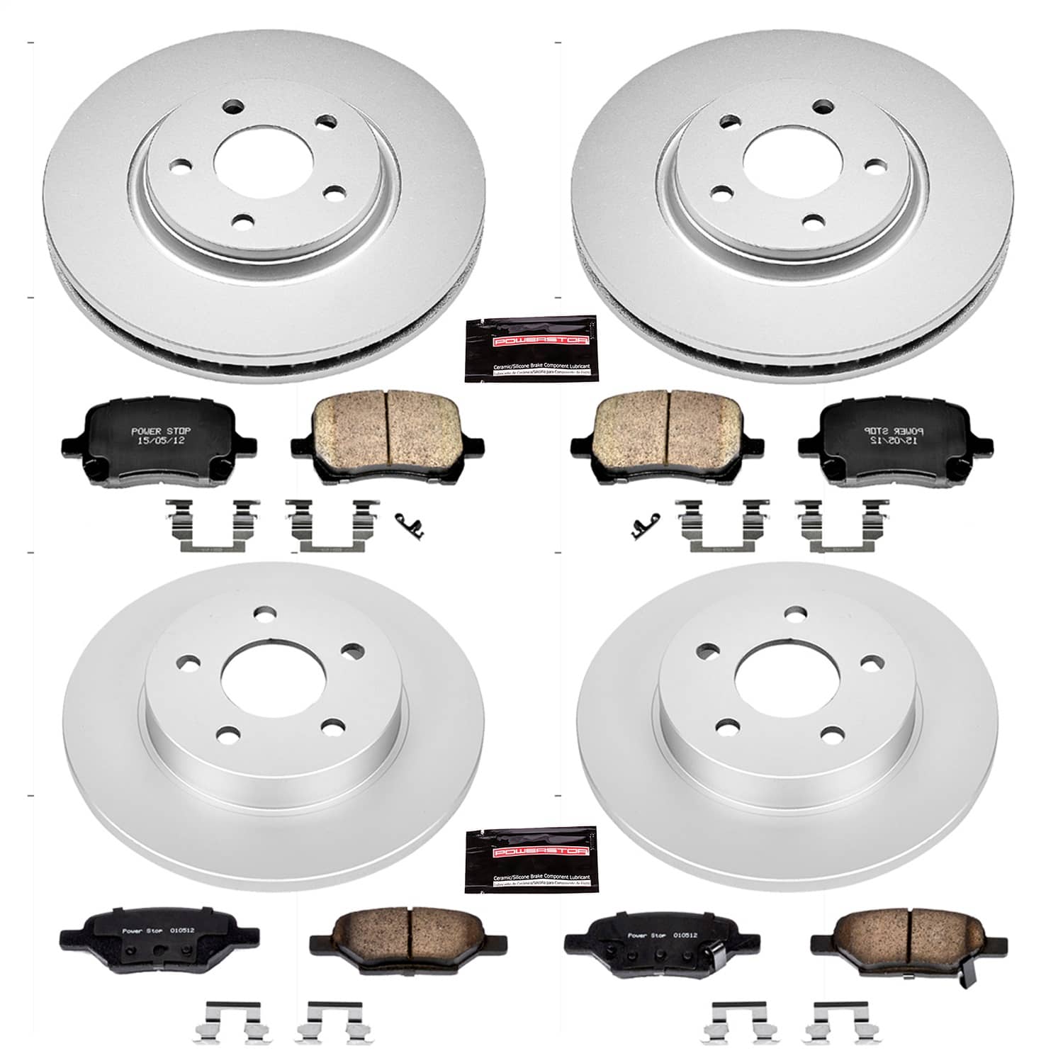 Power Stop - CRK2731 - Front and Rear - Disc Brake Pad and Rotor Kit