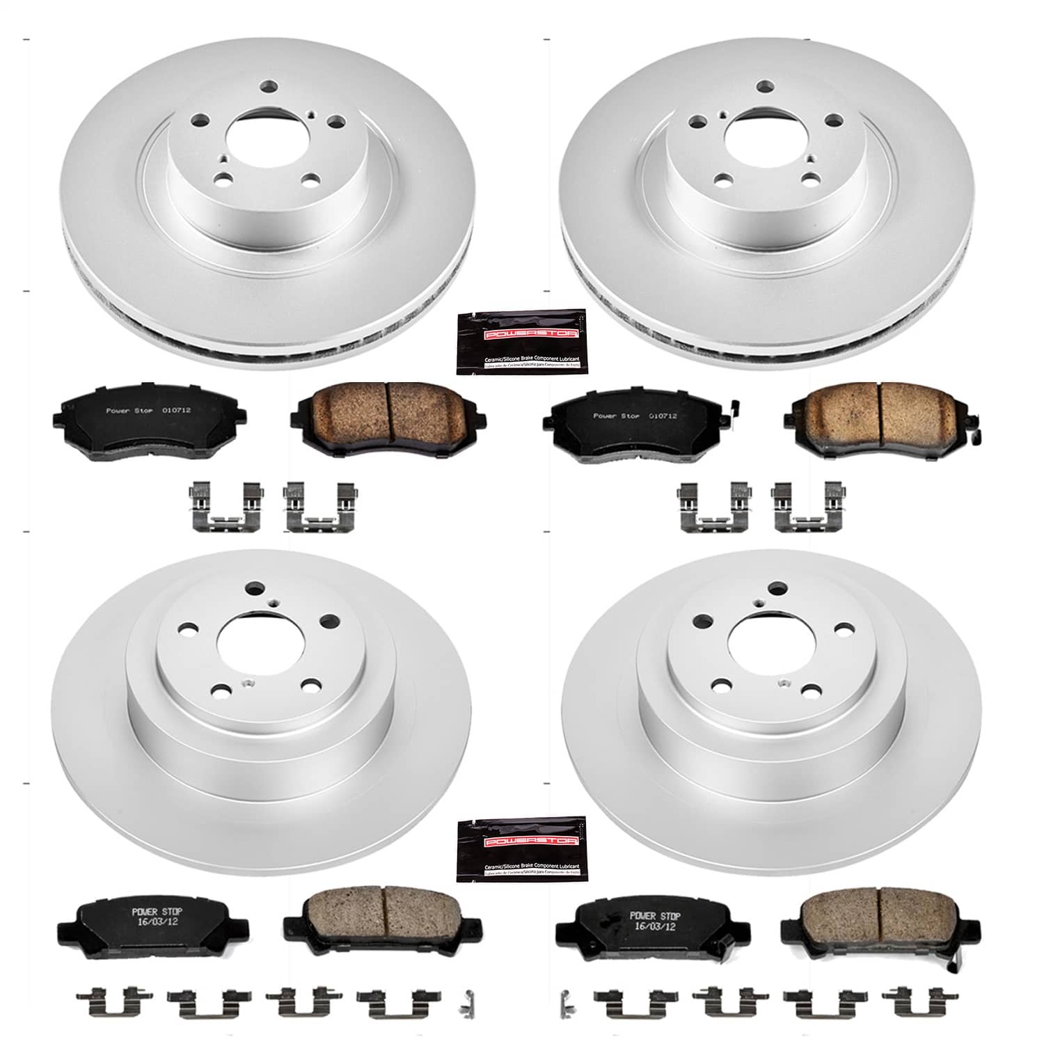 Power Stop - CRK2748 - Front and Rear - Disc Brake Pad and Rotor Kit
