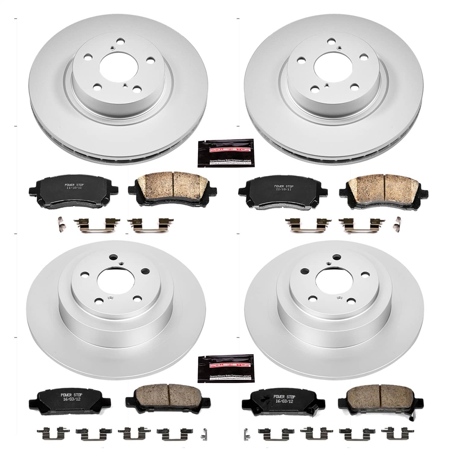 Power Stop - CRK2749 - Front and Rear - Disc Brake Pad and Rotor Kit