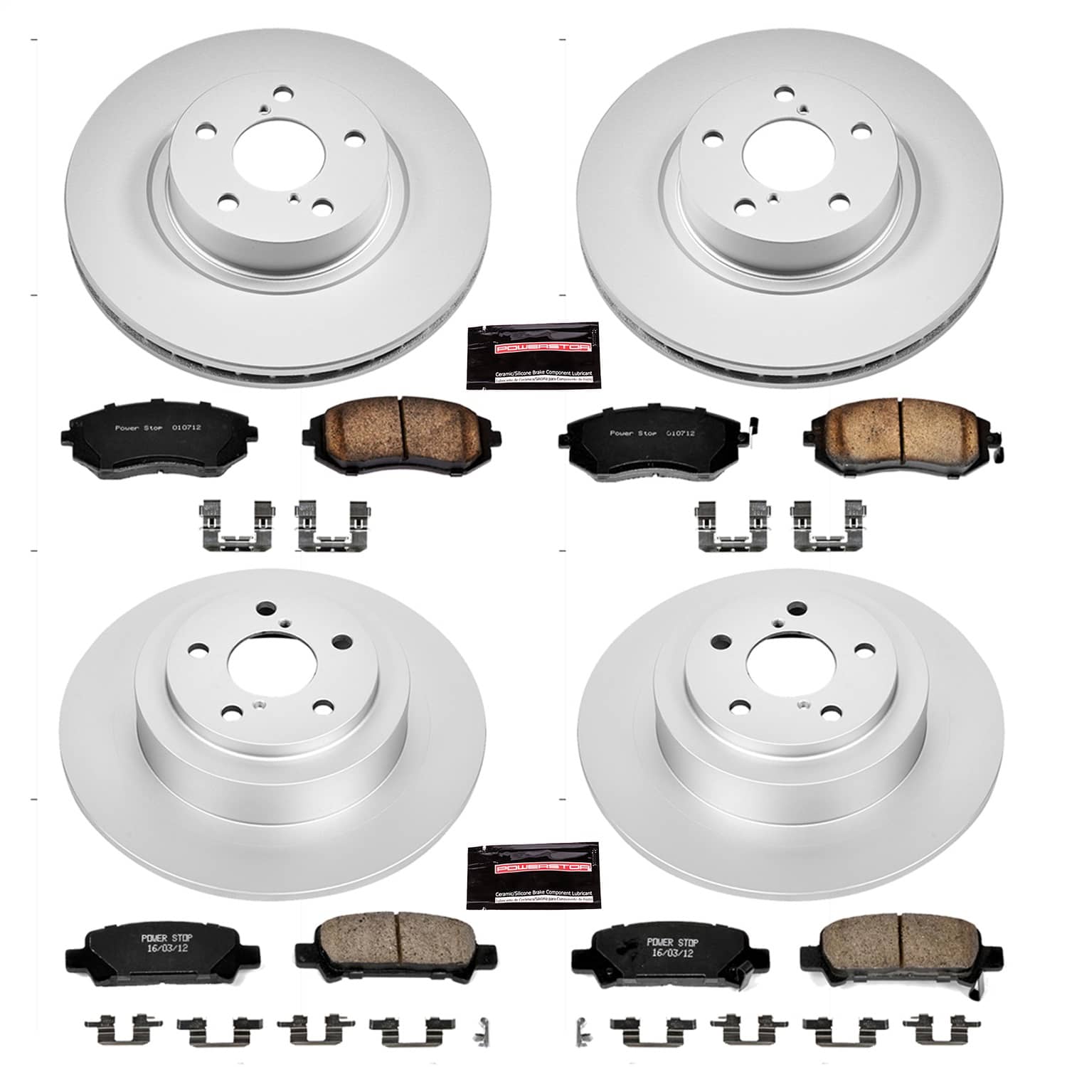 Power Stop - CRK2750 - Front and Rear - Disc Brake Pad and Rotor Kit