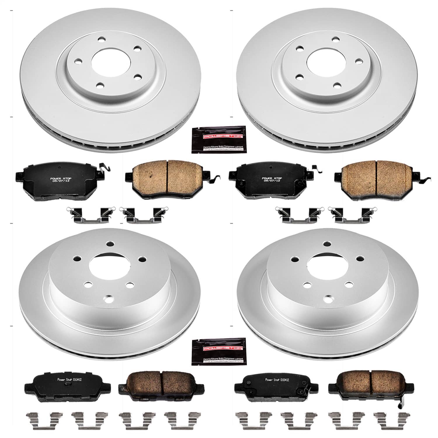 Power Stop - CRK2767 - Front and Rear - Disc Brake Pad and Rotor Kit
