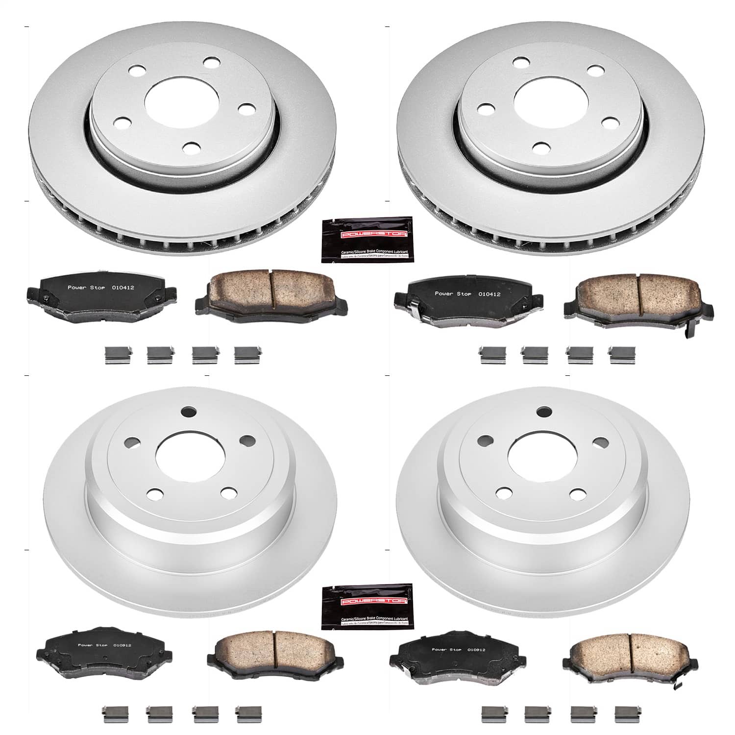 Power Stop - CRK2798 - Front and Rear - Disc Brake Pad and Rotor Kit