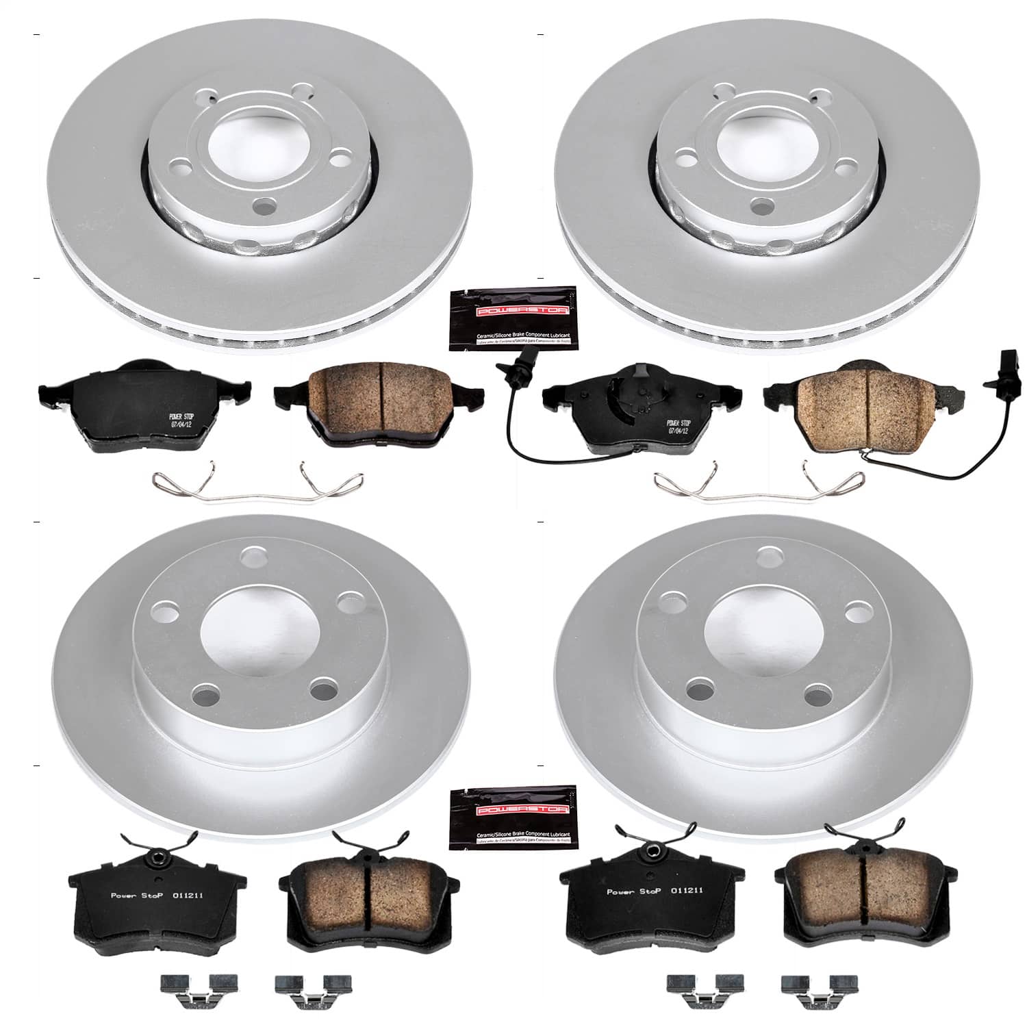 Power Stop - CRK2800 - Front and Rear - Disc Brake Pad and Rotor Kit