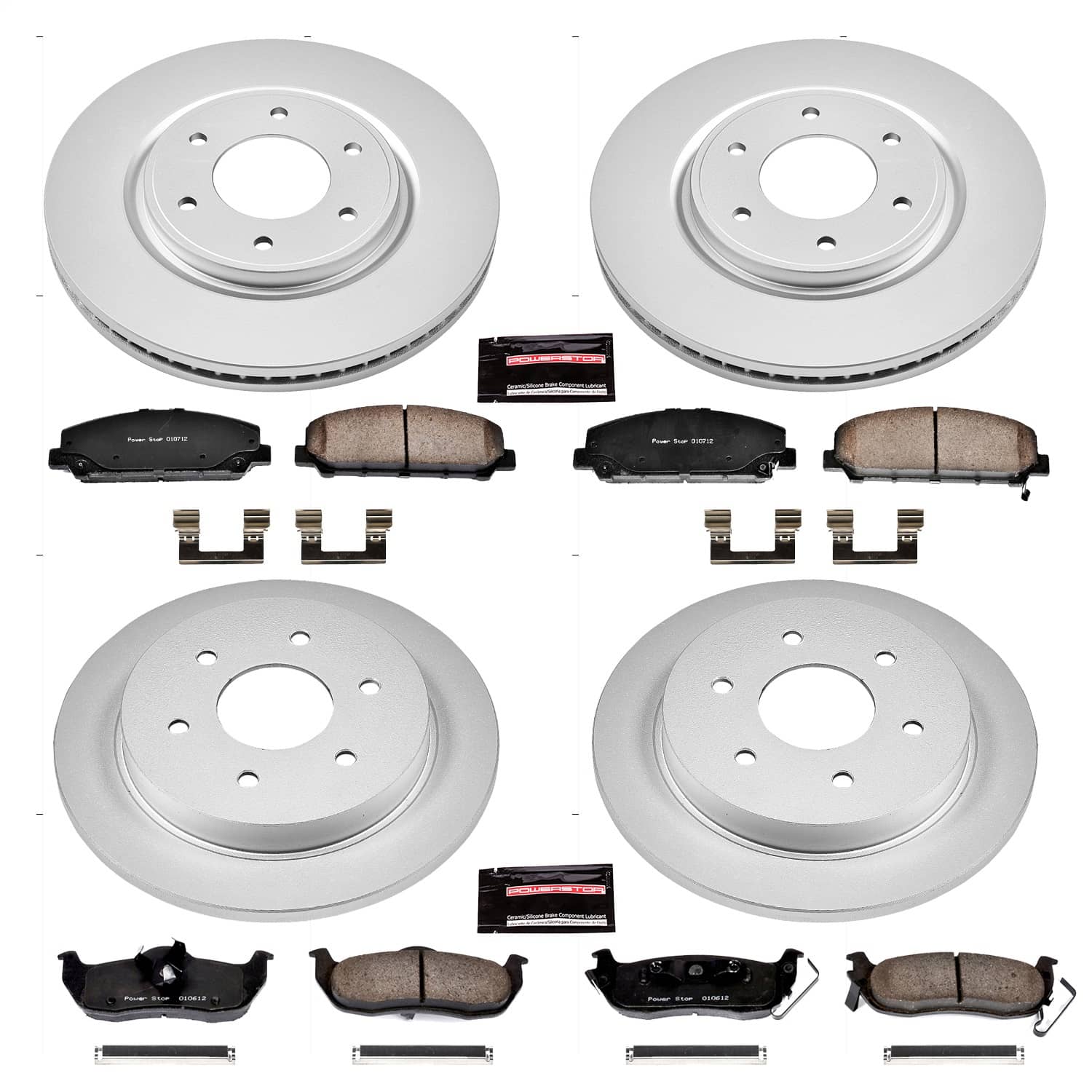 Power Stop - CRK2805 - Front and Rear - Disc Brake Pad and Rotor Kit