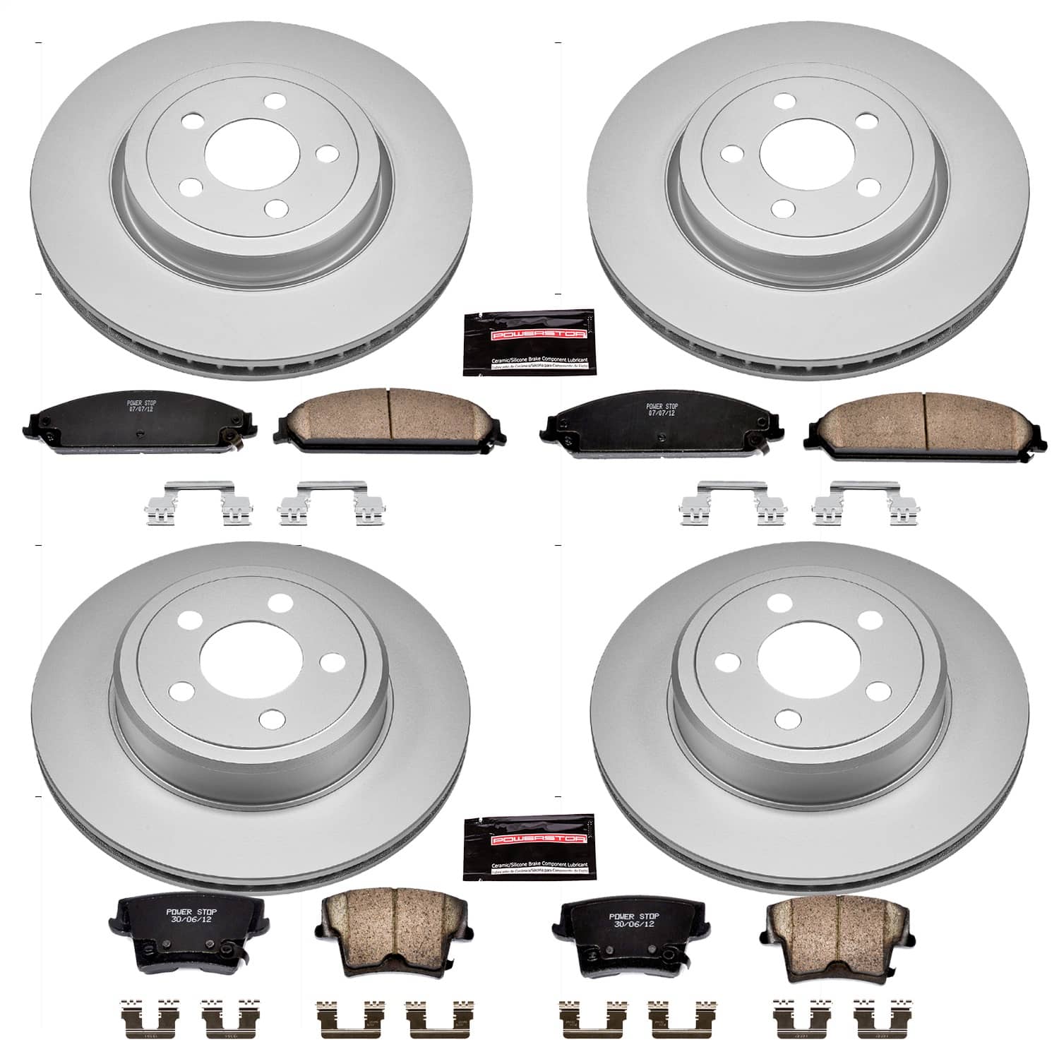 Power Stop - CRK2853 - Front and Rear - Disc Brake Pad and Rotor Kit