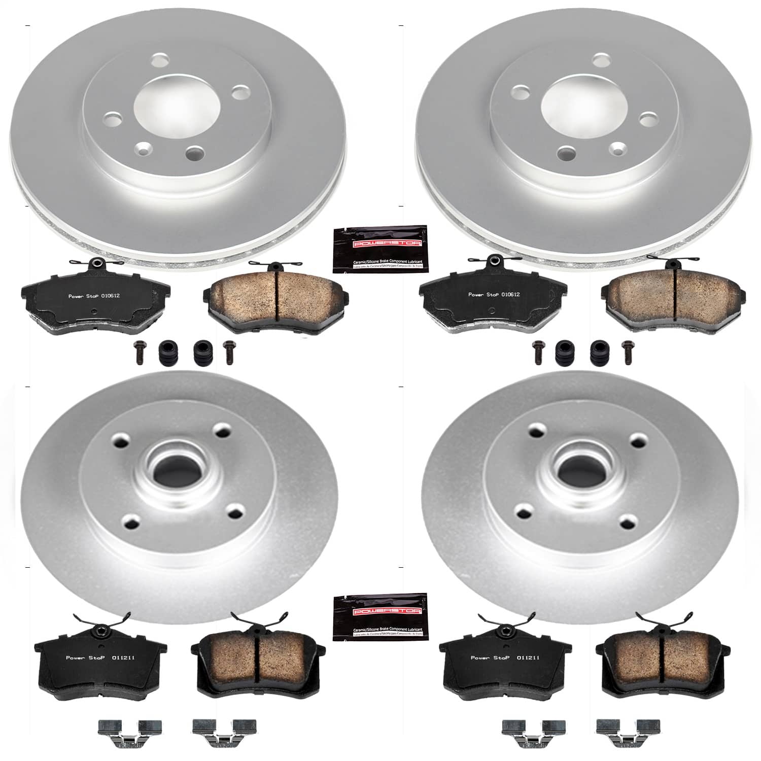 Power Stop - CRK376 - Front and Rear - Disc Brake Pad and Rotor Kit