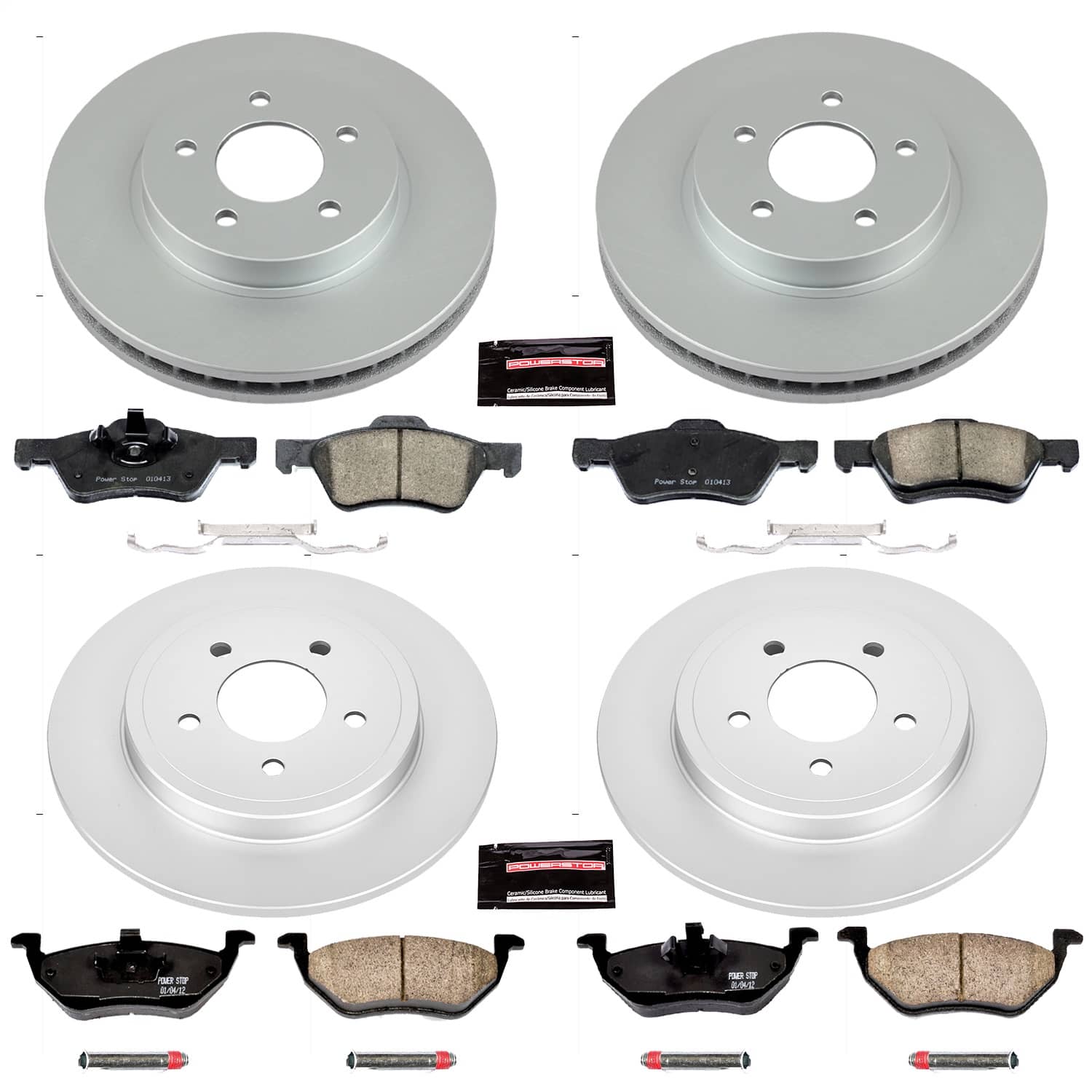 Power Stop - CRK4025 - Front and Rear - Disc Brake Pad and Rotor Kit