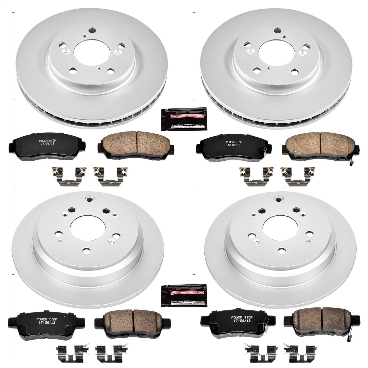 Power Stop - CRK4044 - Front and Rear - Disc Brake Pad and Rotor Kit