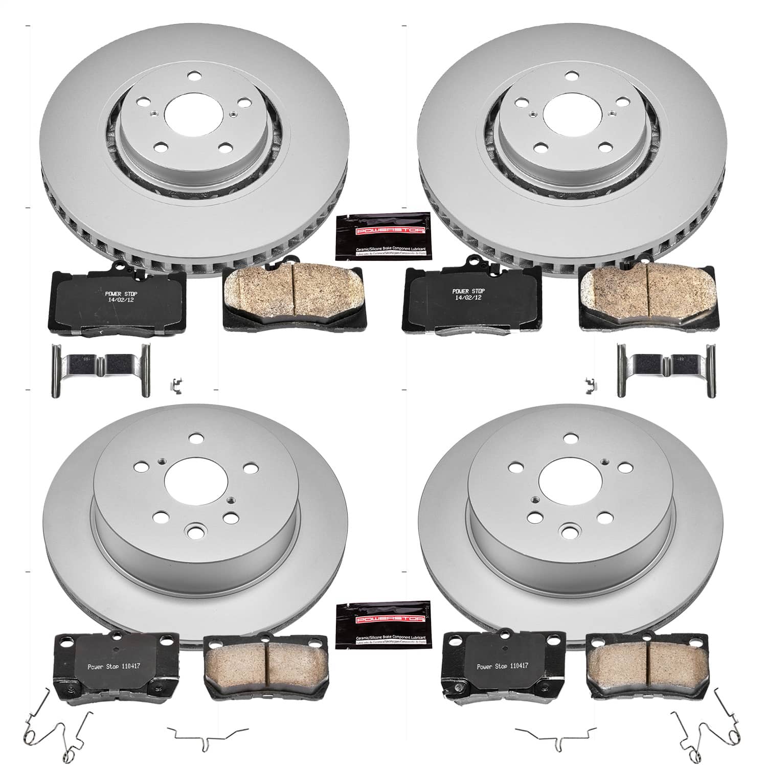 Power Stop - CRK4071 - Front and Rear - Disc Brake Pad and Rotor Kit