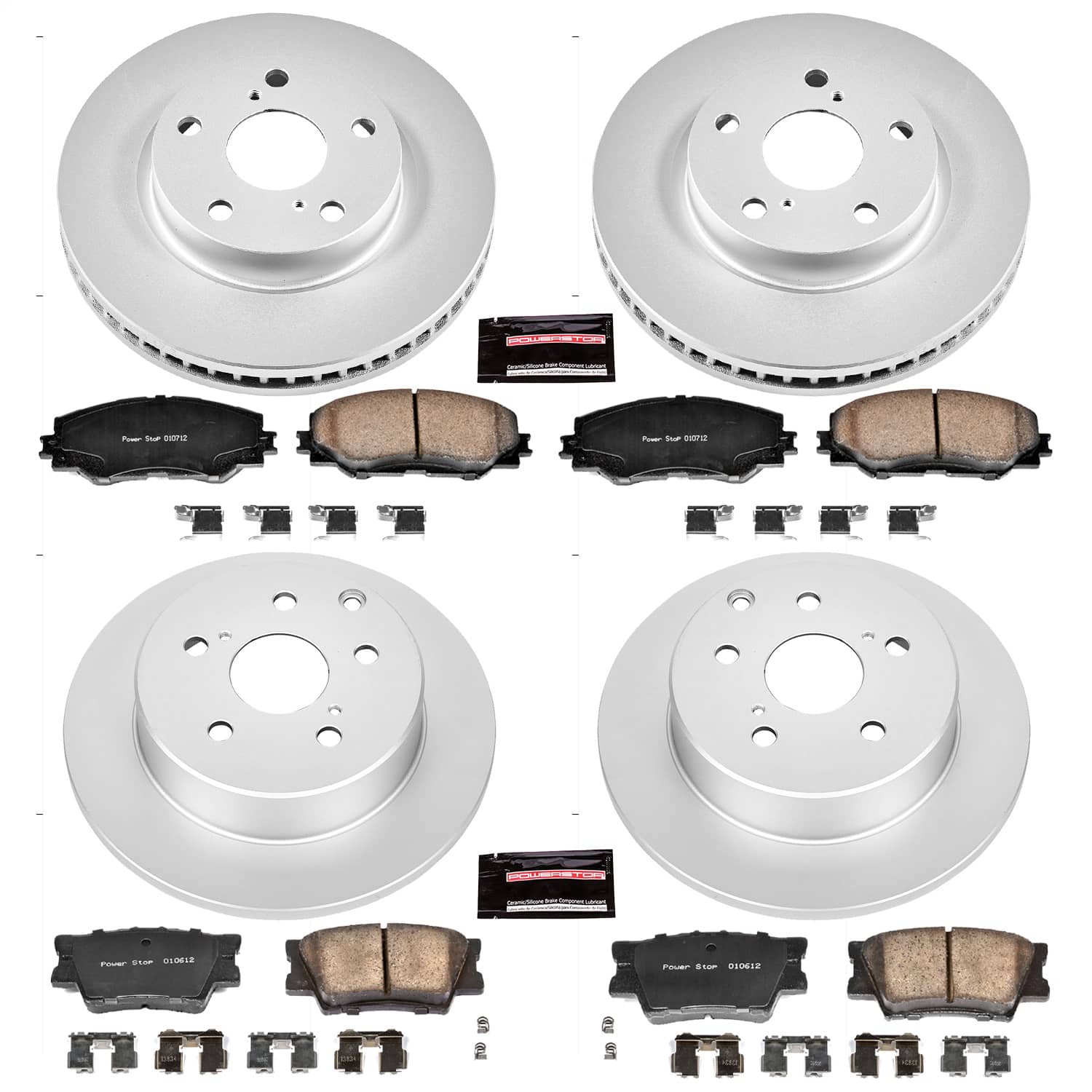 Power Stop - CRK4100 - Front and Rear - Disc Brake Pad and Rotor Kit