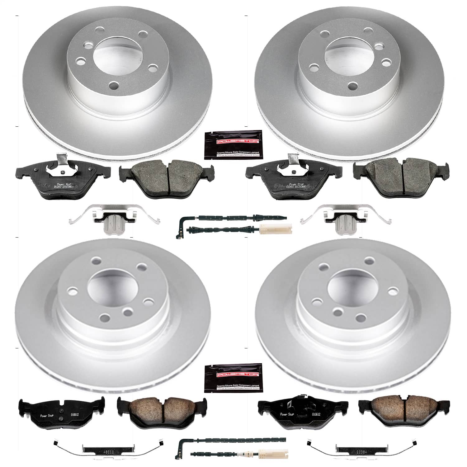 Power Stop - CRK4107 - Front and Rear - Disc Brake Pad and Rotor Kit